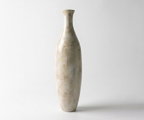 Vaas Nuvia B23 x D23 x H86 cm Glas Alabaster Gold Handgemaakt