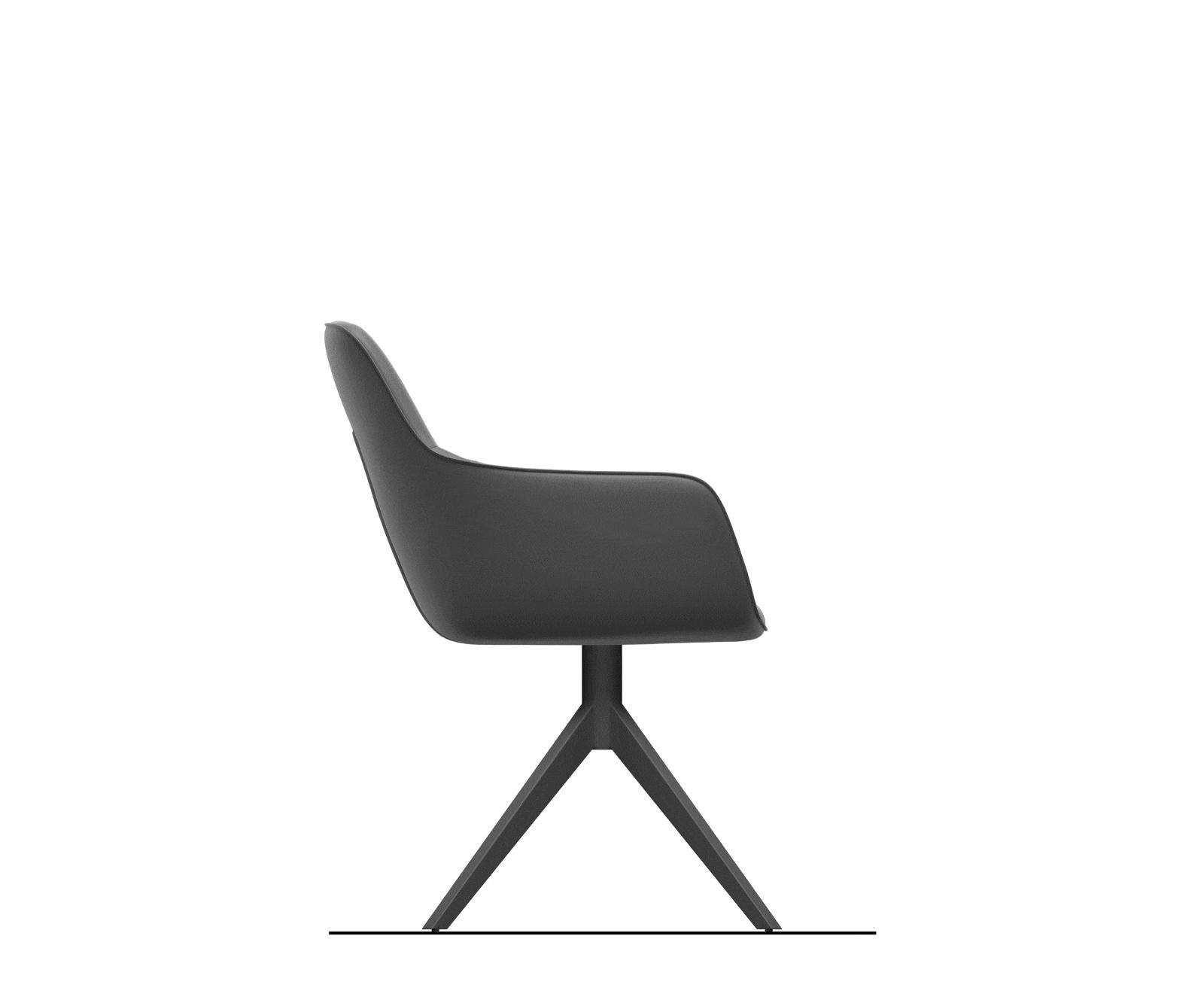 Draaistoel Pejo-Flex materiaalmix echt leer wit-zilver grijs kruisframe breed wit 360° draaibaar rocker-functie pocketveer kern 9