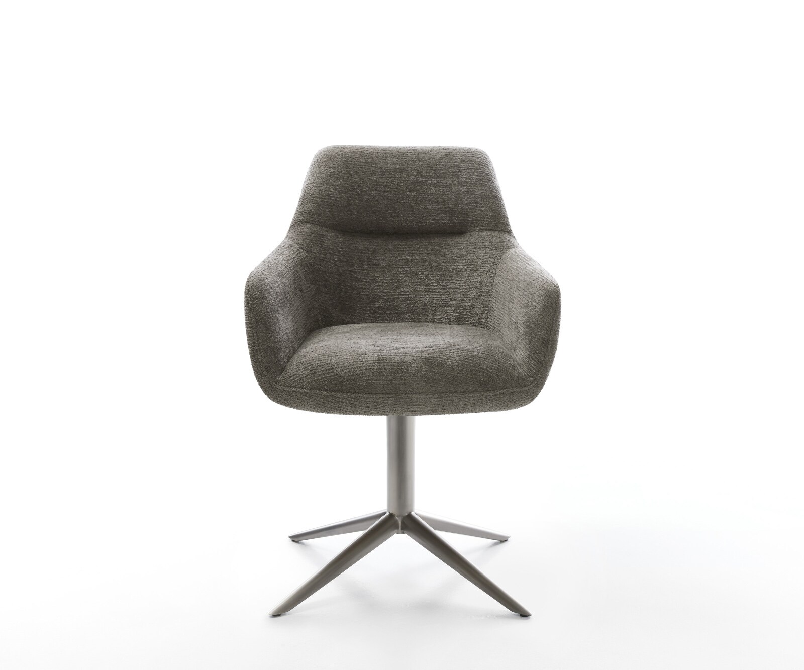 Draaistoel Pejo-Flex bouclé zacht mud kruispoot grafiet 360° draaibaar rocker-functie pocketveer kern 1