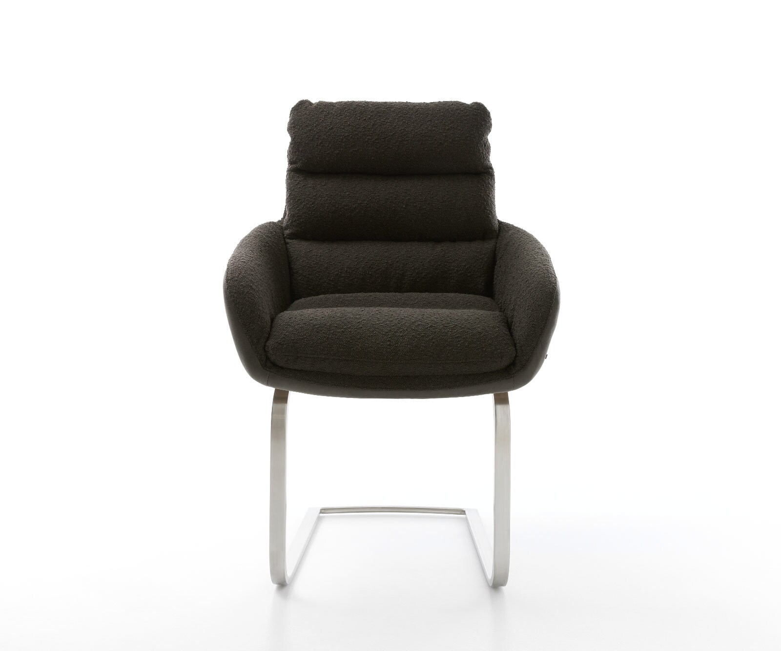 Sledemodel Abelia-Flex met armleuning materiaalmix zwart sledemodel vlak roestvrij staal 1 Sledemodel Abelia-Flex met armleuning materiaalmix zwart sledemodel vlak roestvrij staal 1