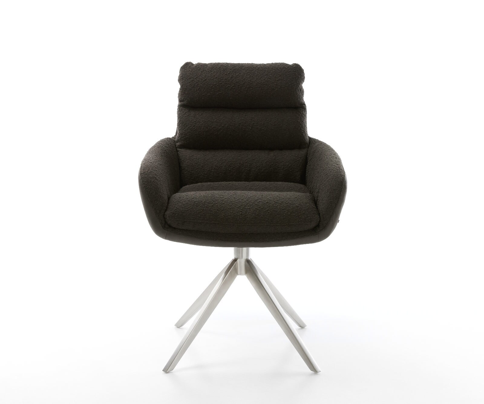 Draaistoel Abelia-Flex met armleuning materiaalmix zwart kruisframe breed roestvrij staal 360° draaibaar rocker-functie 1 Draaistoel Abelia-Flex met armleuning materiaalmix zwart kruisframe breed roestvrij staal 360° draaibaar rocker-functie 1