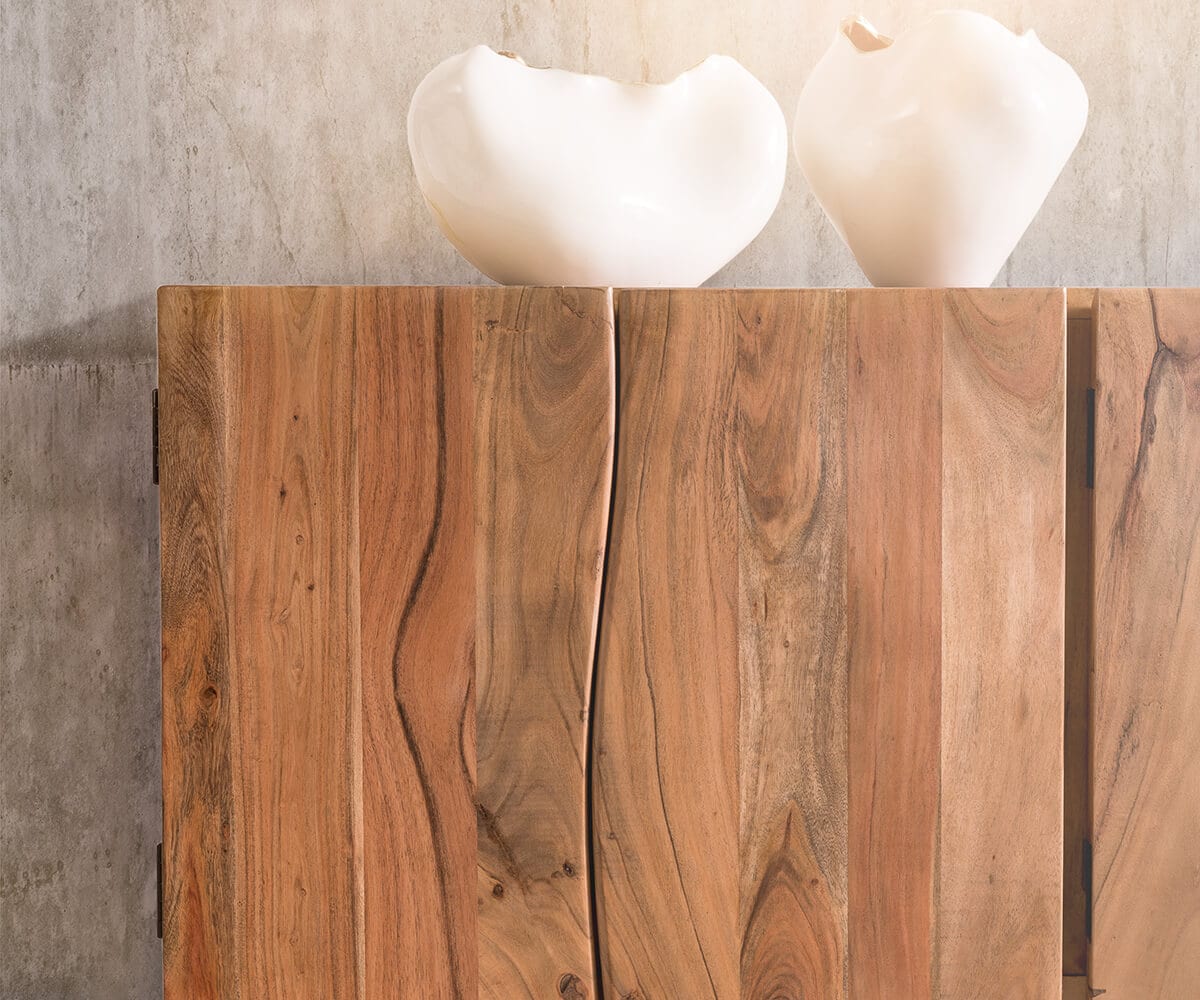 Dressoir Live-Edge 220 cm massief acacia natuur 6 deuren 2 Dressoir Live-Edge 220 cm massief acacia natuur 6 deuren 2