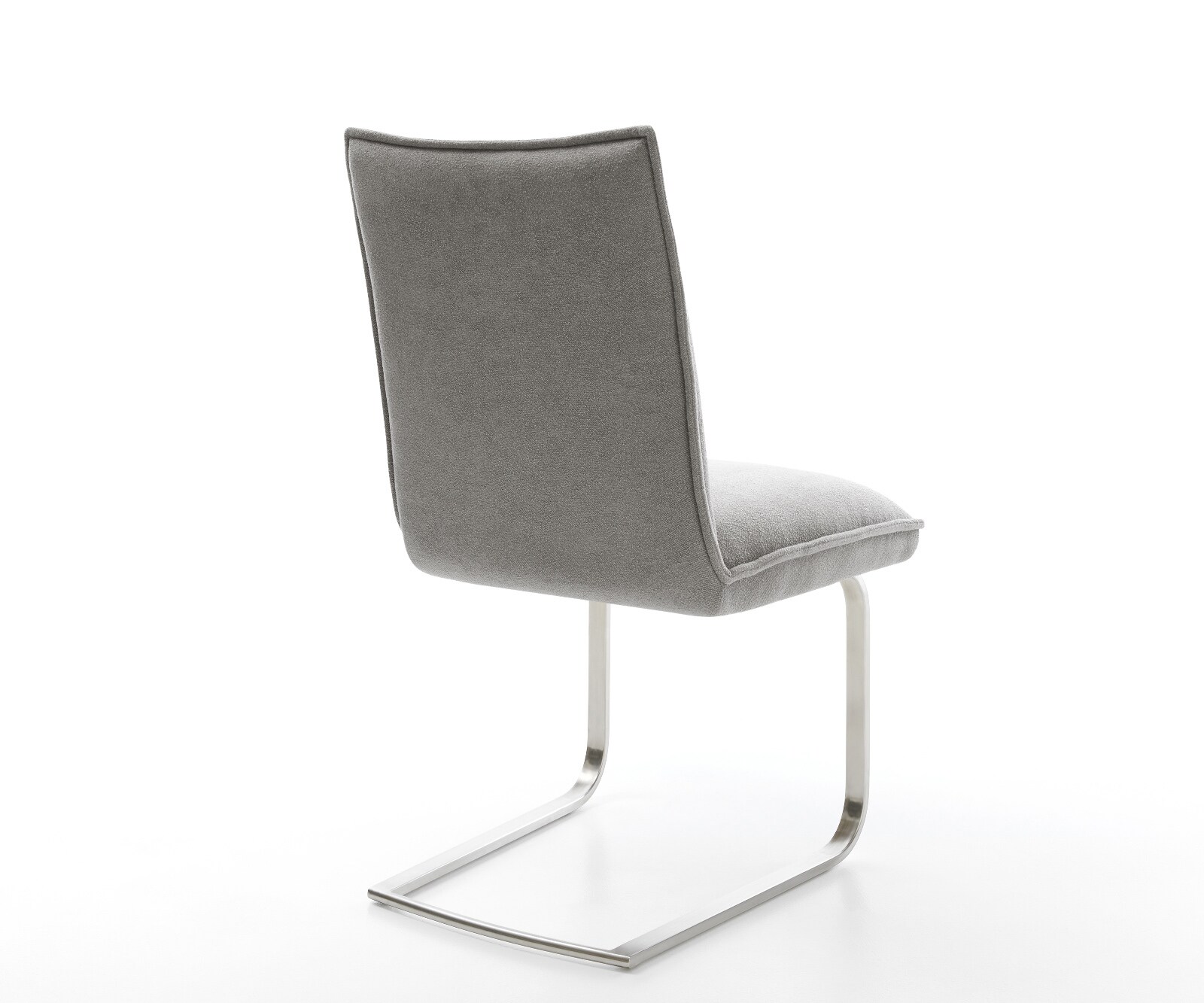 Sledemodel Lelio-Flex zachte stof met structuur grijs sledemodel vlak roestvrij staal pocketveer kern 5