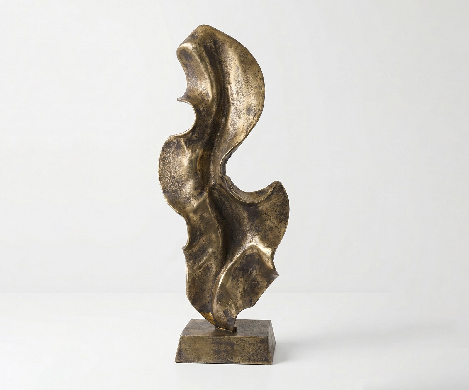 Sculptuur Arvena B37 x D16 x H92 cm Aluminium Oro Antico Handgemaakt