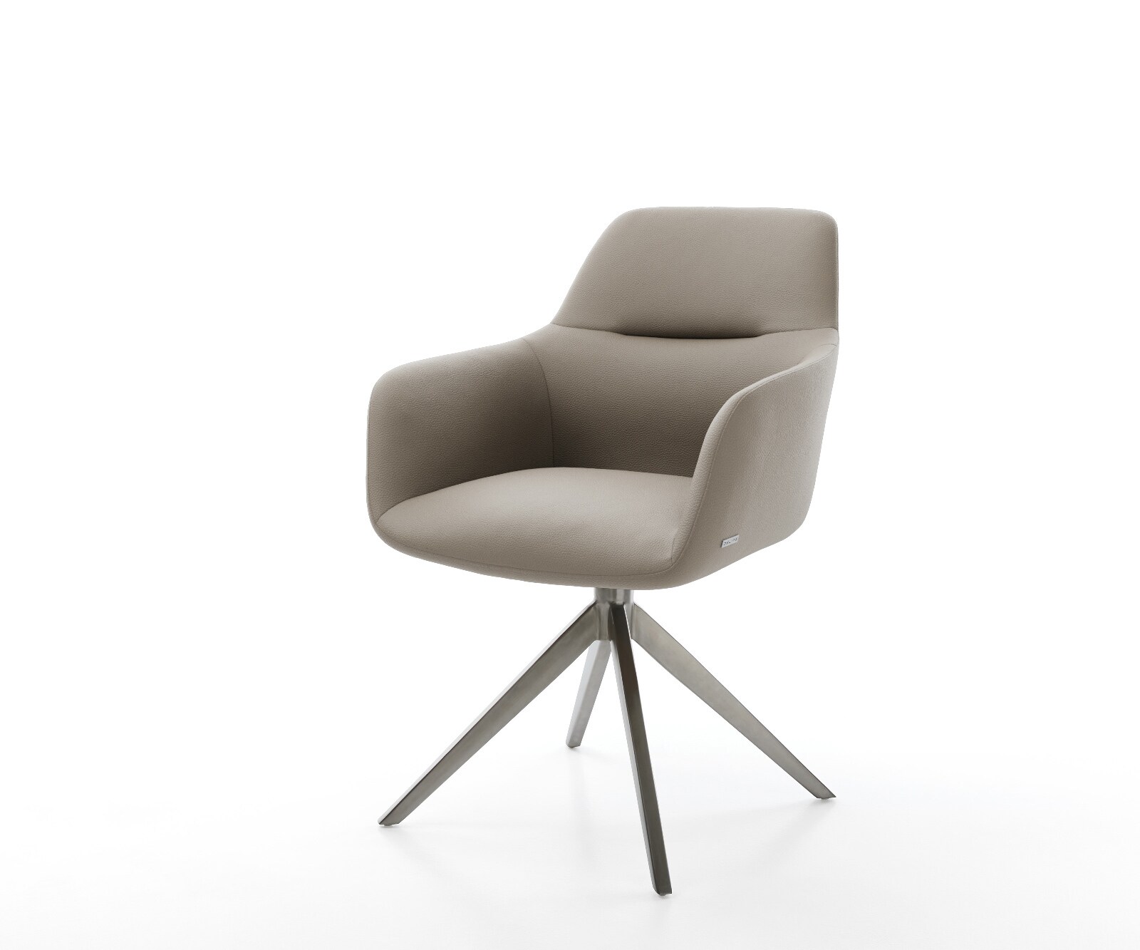 Draaistoel Pejo-Flex echt leer mud kruisframe breed grafiet 360° draaibaar rocker-functie pocketveer kern