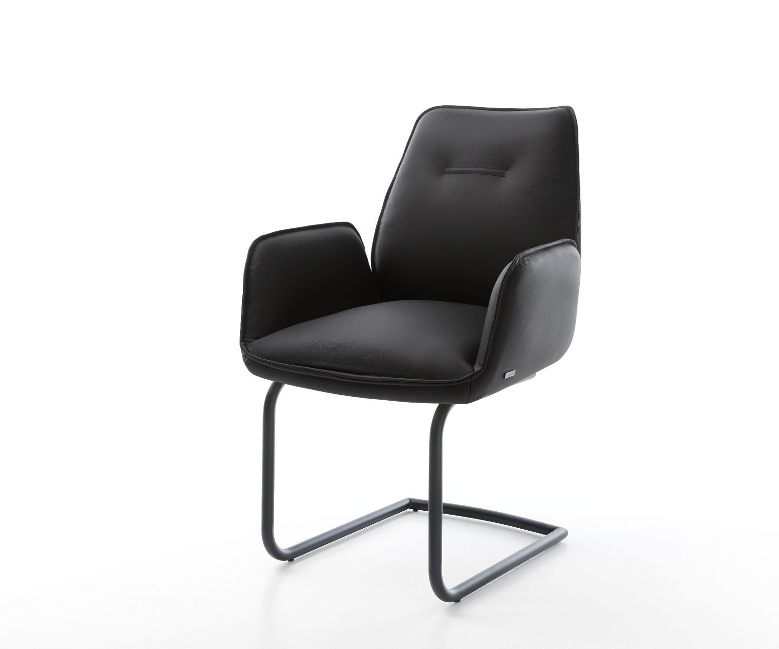 Sledemodel Zoa-Flex echt leer zwart sledemodel rond zwart pocketveer kern 1