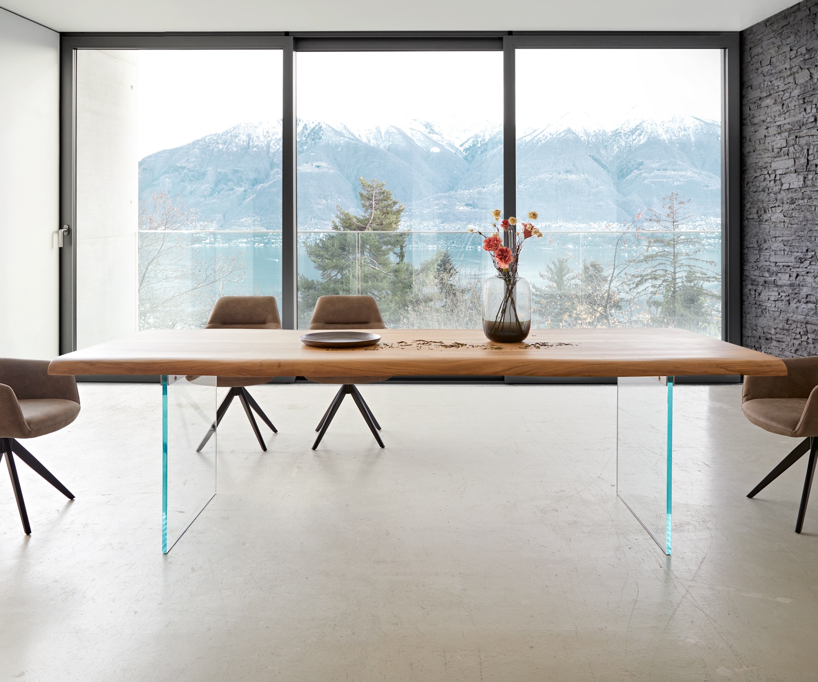 Eettafel Edge 260x100 XL acacia natuur glas Live-Edge 1 Eettafel Edge 260x100 XL acacia natuur glas Live-Edge 1