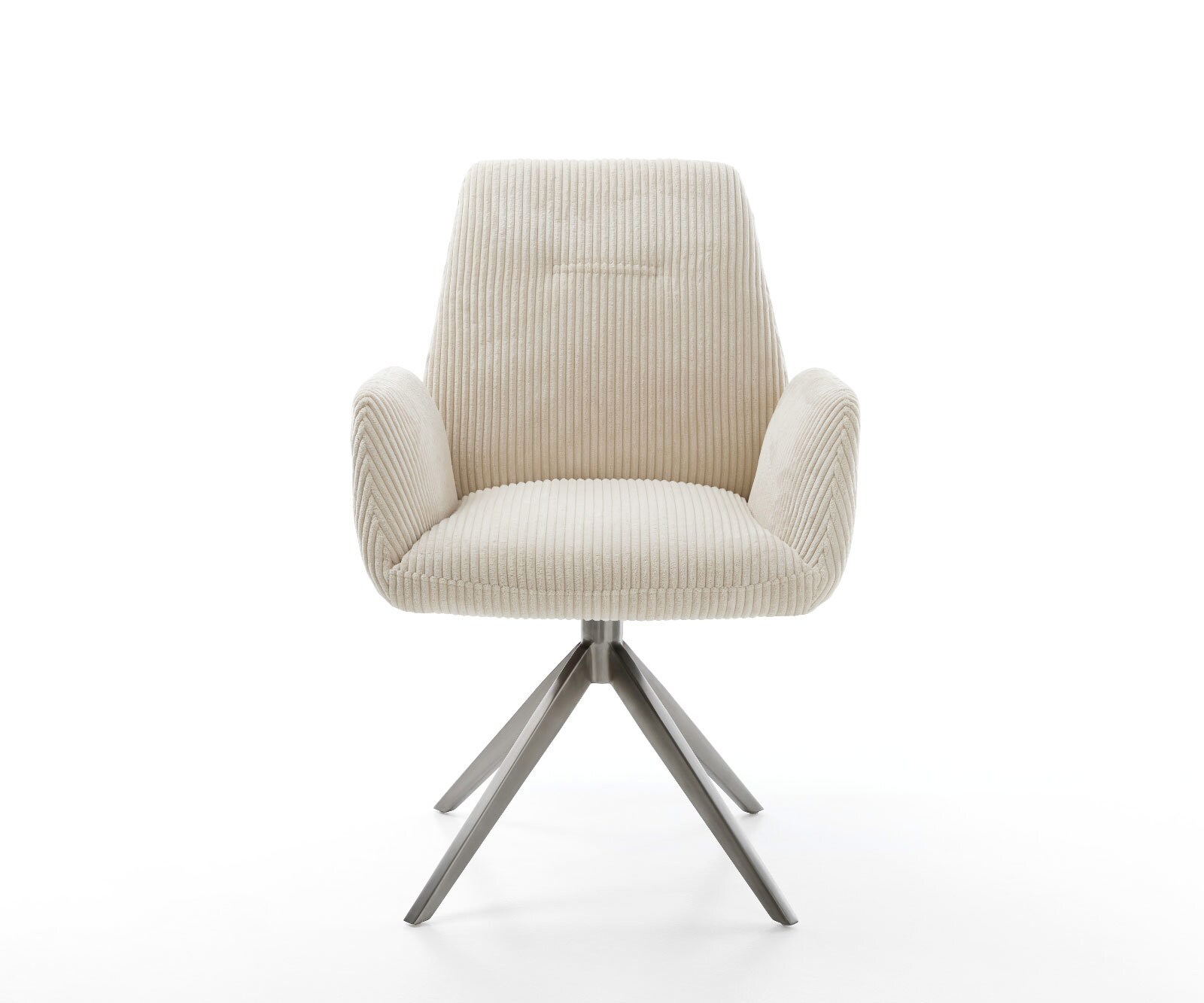 Draaistoel Zoa-Flex koord beige kruisframe breed grafiet 360° draaibaar rocker-functie pocketveer kern 2