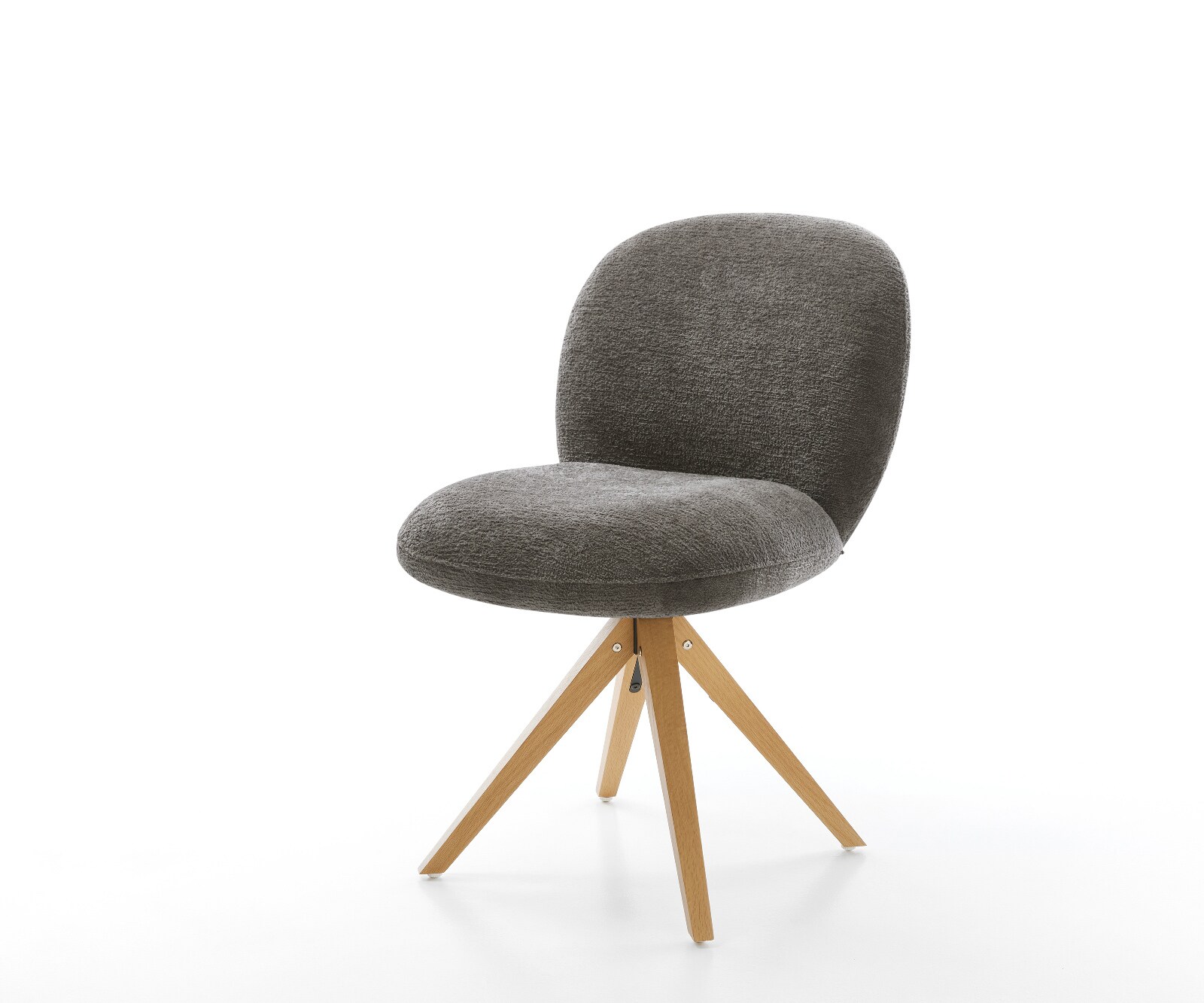 Draaistoel Nube-Flex bouclé zacht mud houten frame hoekig natuur 180° draaibaar pocketveer kern 1