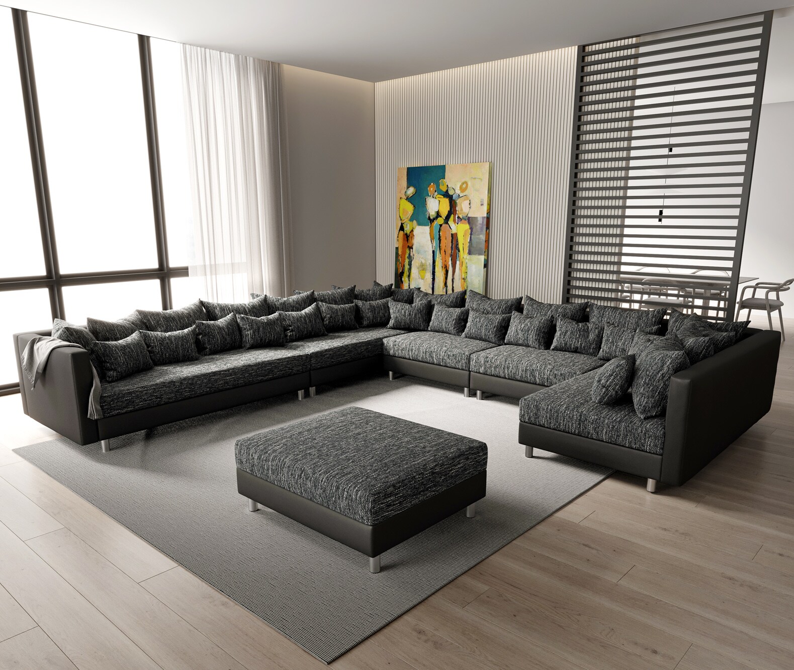  Bank Clovis XXL woonlandschap modulaire design bank