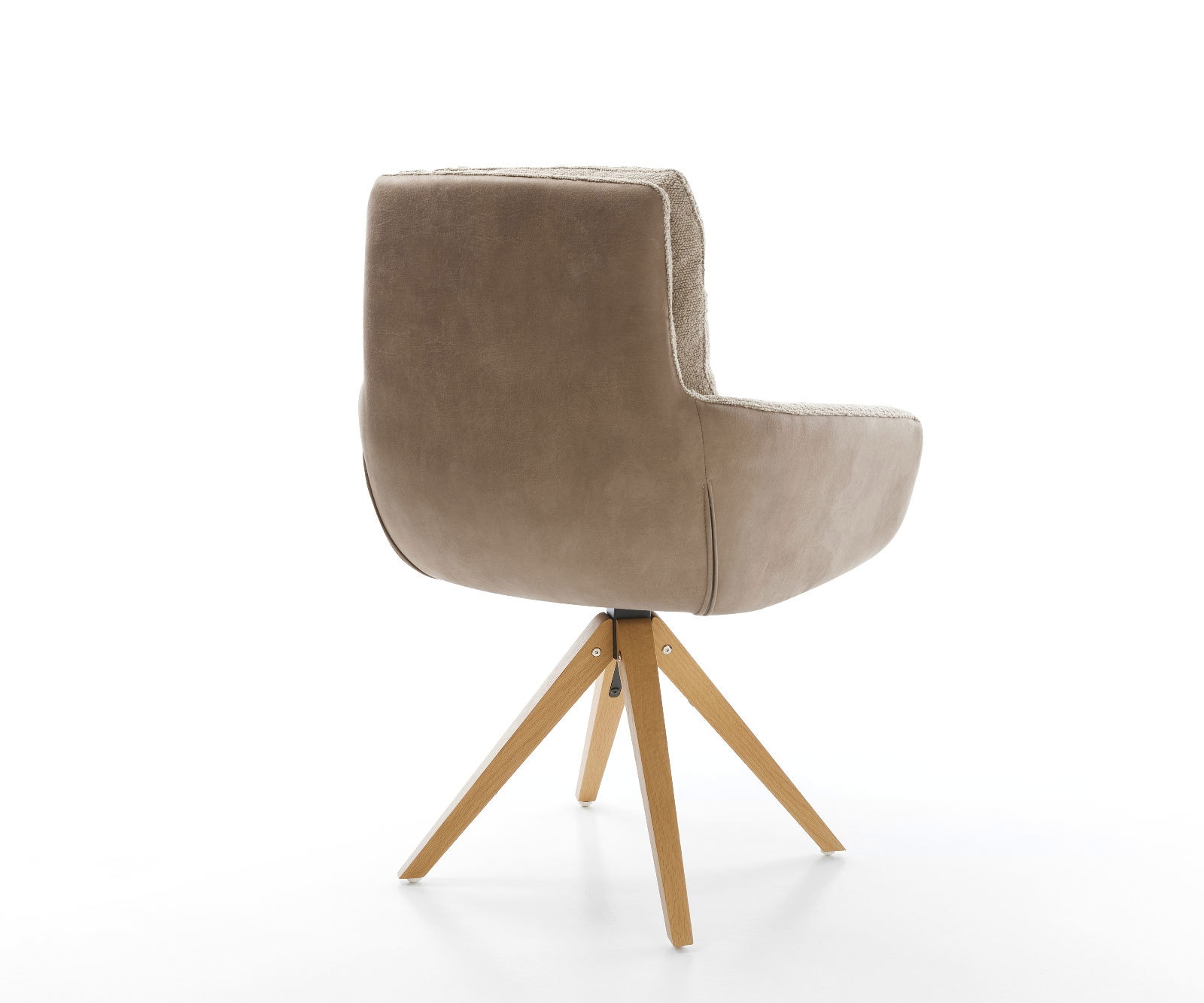 Draaistoel Abelia-Flex met armleuning materiaalmix mud houten frame hoekig wit 180° draaibaar 4 Draaistoel Abelia-Flex met armleuning materiaalmix mud houten frame hoekig wit 180° draaibaar 4