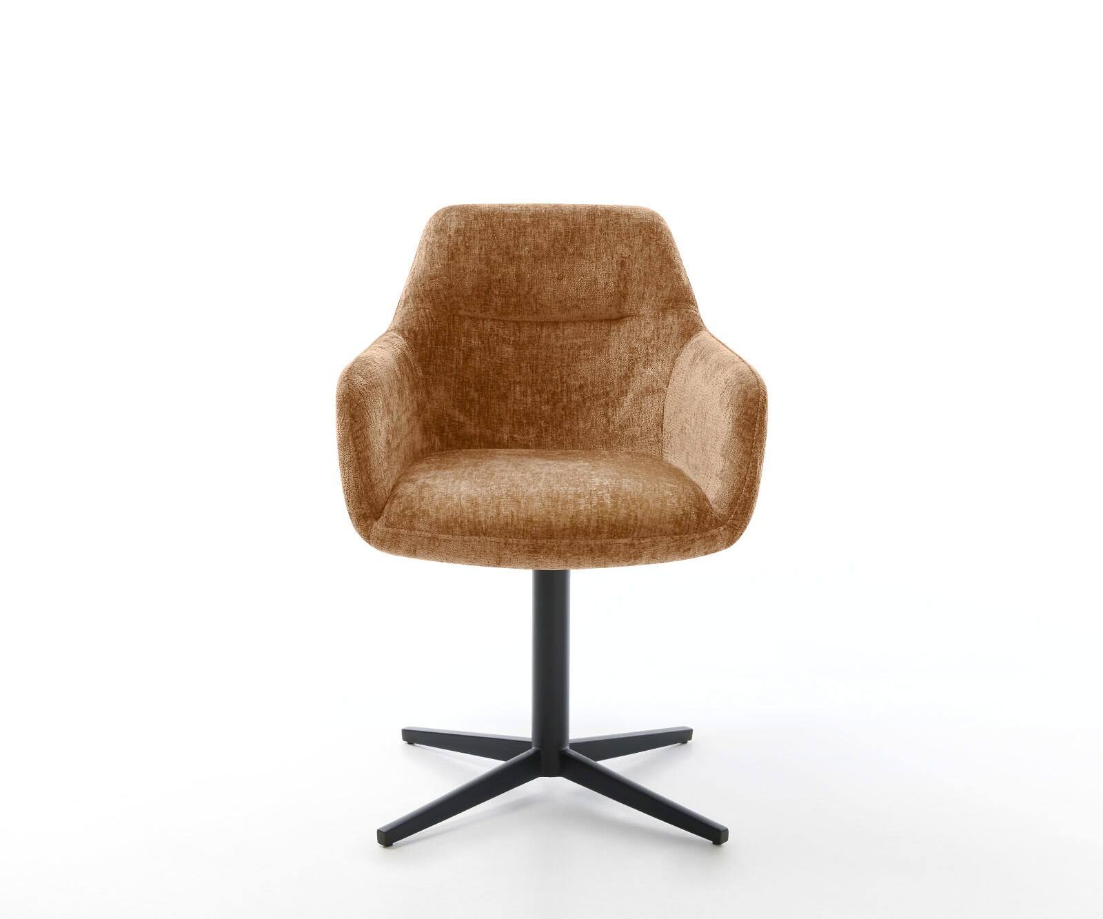 Draaistoel Pejo-Flex chenille Roest kruispoot zwart 360° draaibaar pocketveer kern 1