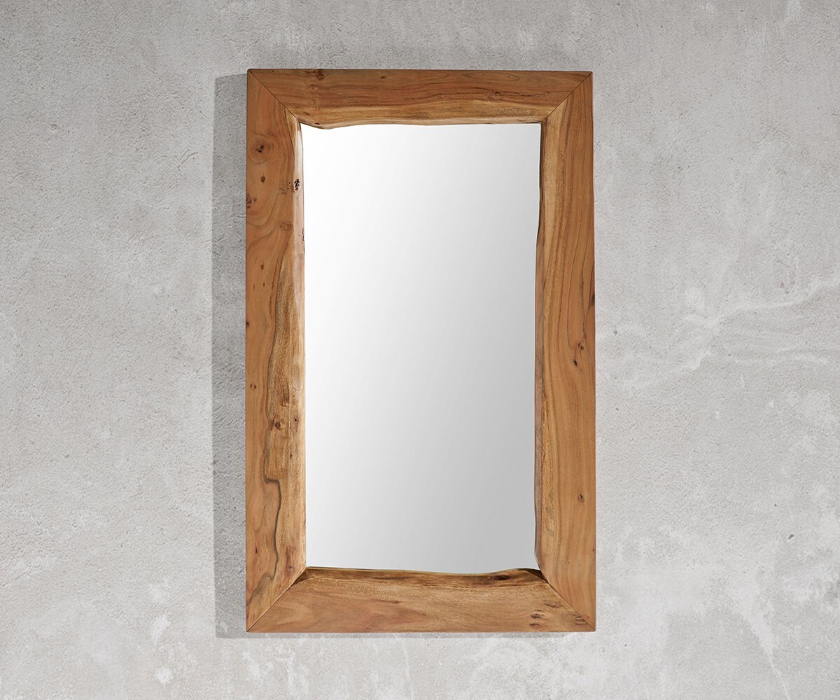 Wandspiegel Live-Edge 135x85 cm acacia natuur boomrand 1