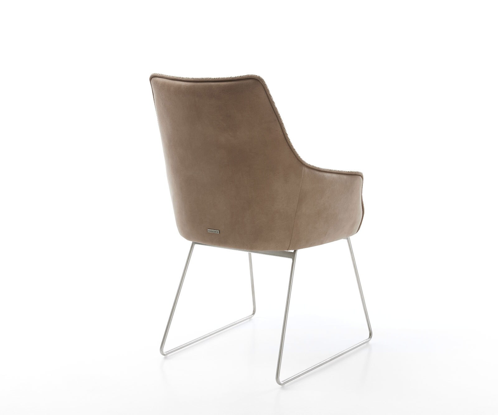 Eetkamerstoel Alja-Flex met armleuning materiaalmix mud slipframe roestvrij staal pocketveer kern 5