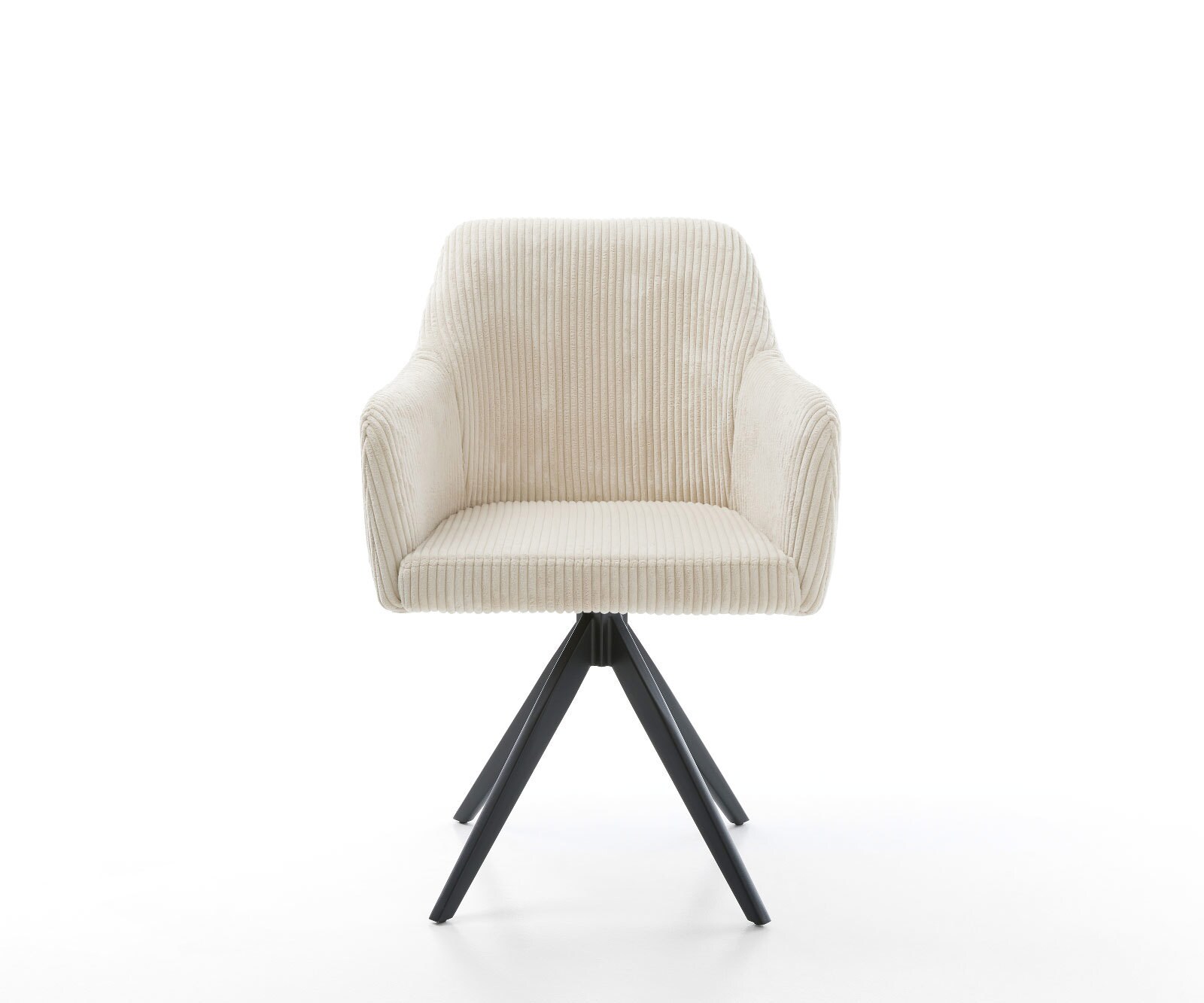 Eetkamerstoel Greg-Flex koord beige kruisframe hoekig zwart pocketveer kern 1