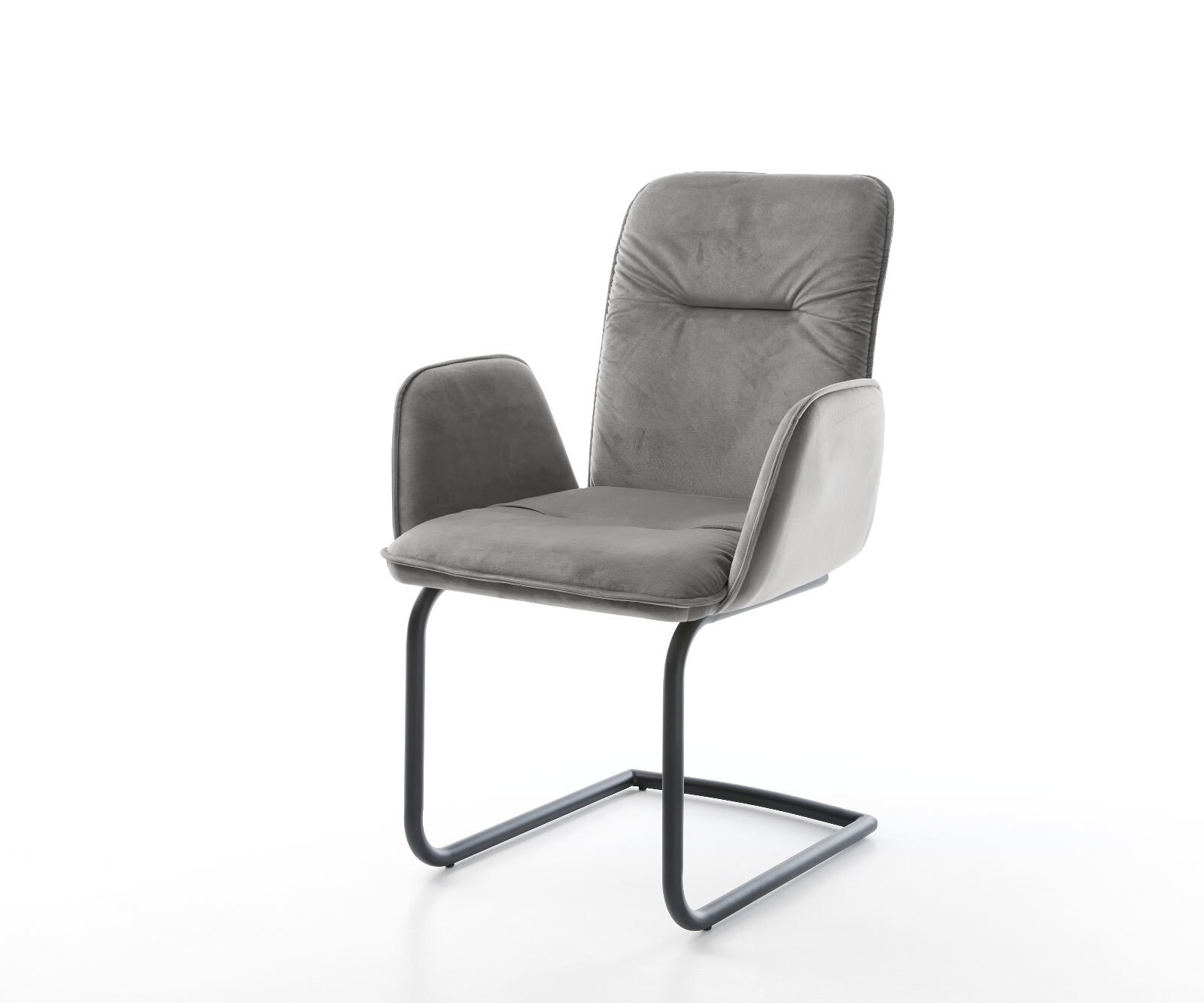 Sledemodel Vinja-Flex fluweel grijs sledemodel rond zwart Sledemodel Vinja-Flex fluweel grijs sledemodel rond zwart