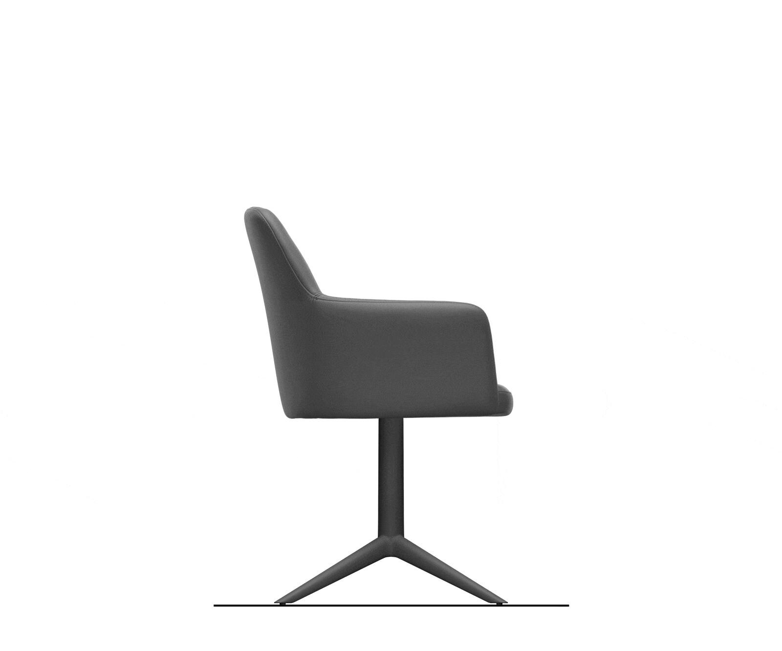 Draaistoel Greg-Flex bouclé zacht mud kruispoot grafiet 360° draaibaar rocker-functie pocketveer kern 9