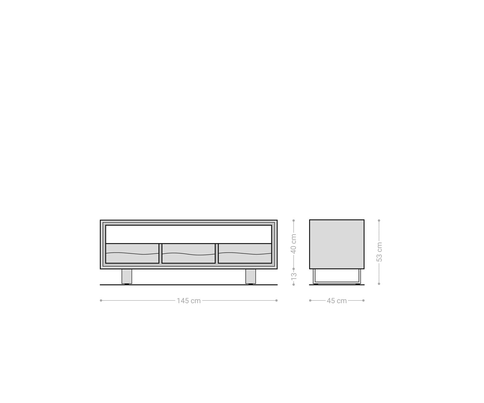 TV-meubel Live-Edge 146 cm acacia natuur 3 laden 1 vak 6 TV-meubel Live-Edge 146 cm acacia natuur 3 laden 1 vak 6
