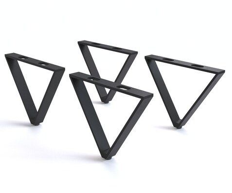 V-poot 15 cm metaal zwart voor alle soorten meubels (set van 4)