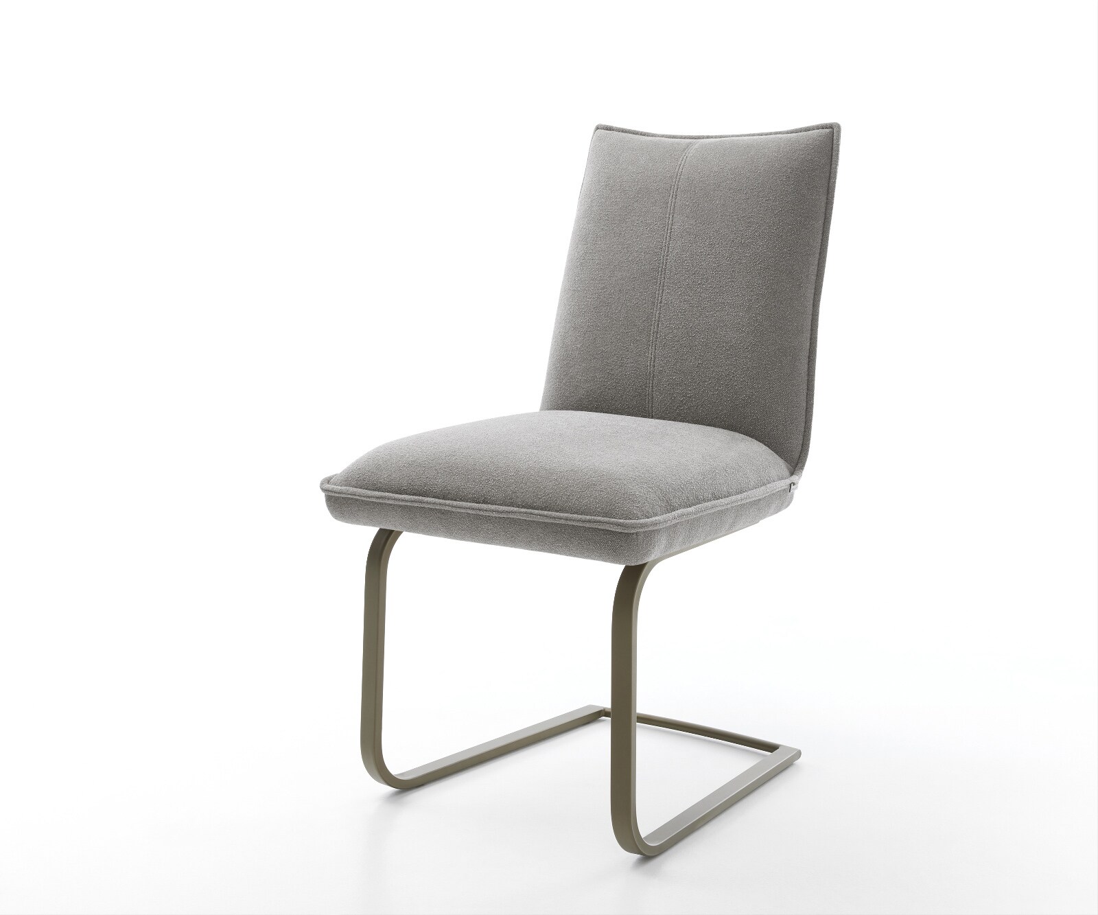 Sledemodel Lelio-Flex zachte stof met structuur grijs sledemodel vlak afwerking met titanium pocketveer kern 1