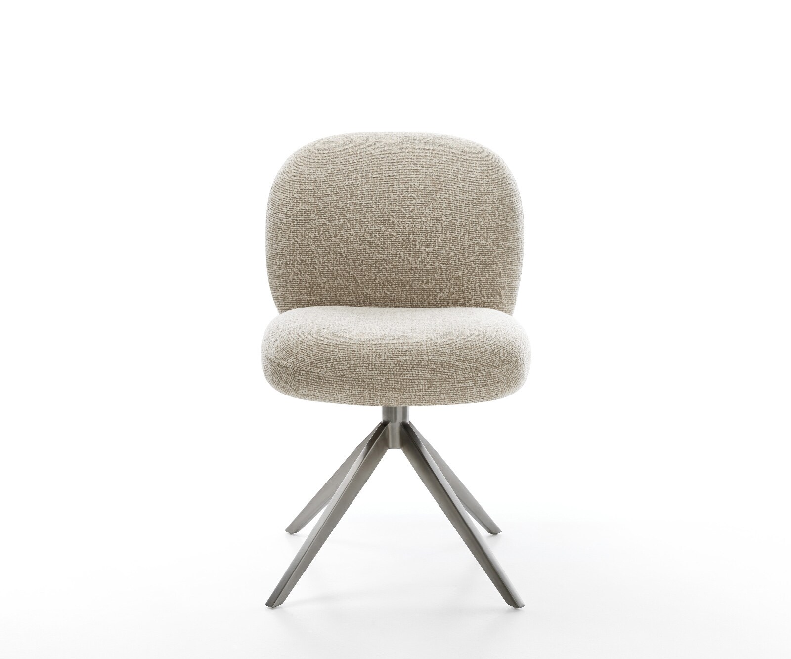 Draaistoel Nube-Flex geweven stof beige kruisframe breed grafiet 360° draaibaar rocker-functie pocketveer kern 2