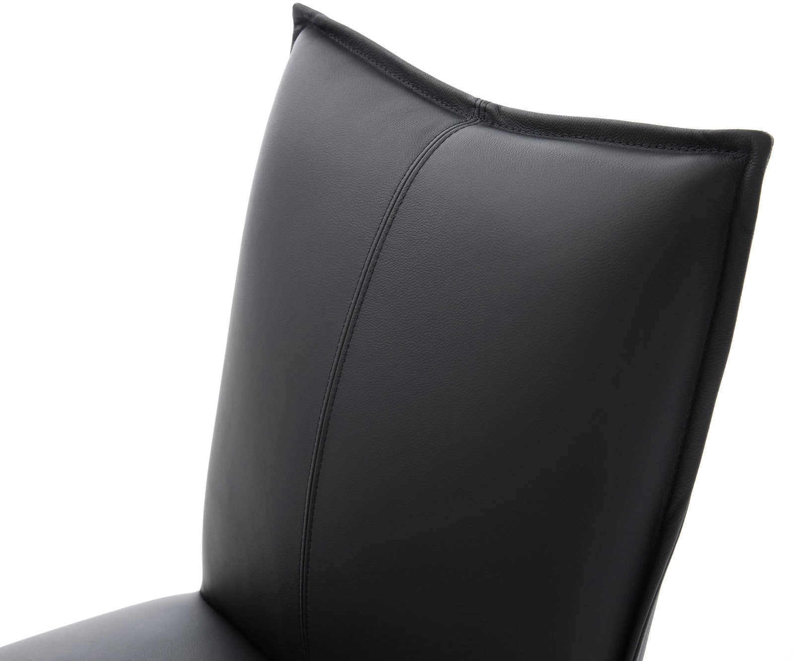 Draaistoel Lelio-Flex echt leer zwart kruisframe breed zwart 360° draaibaar rocker-functie pocketveer kern 4