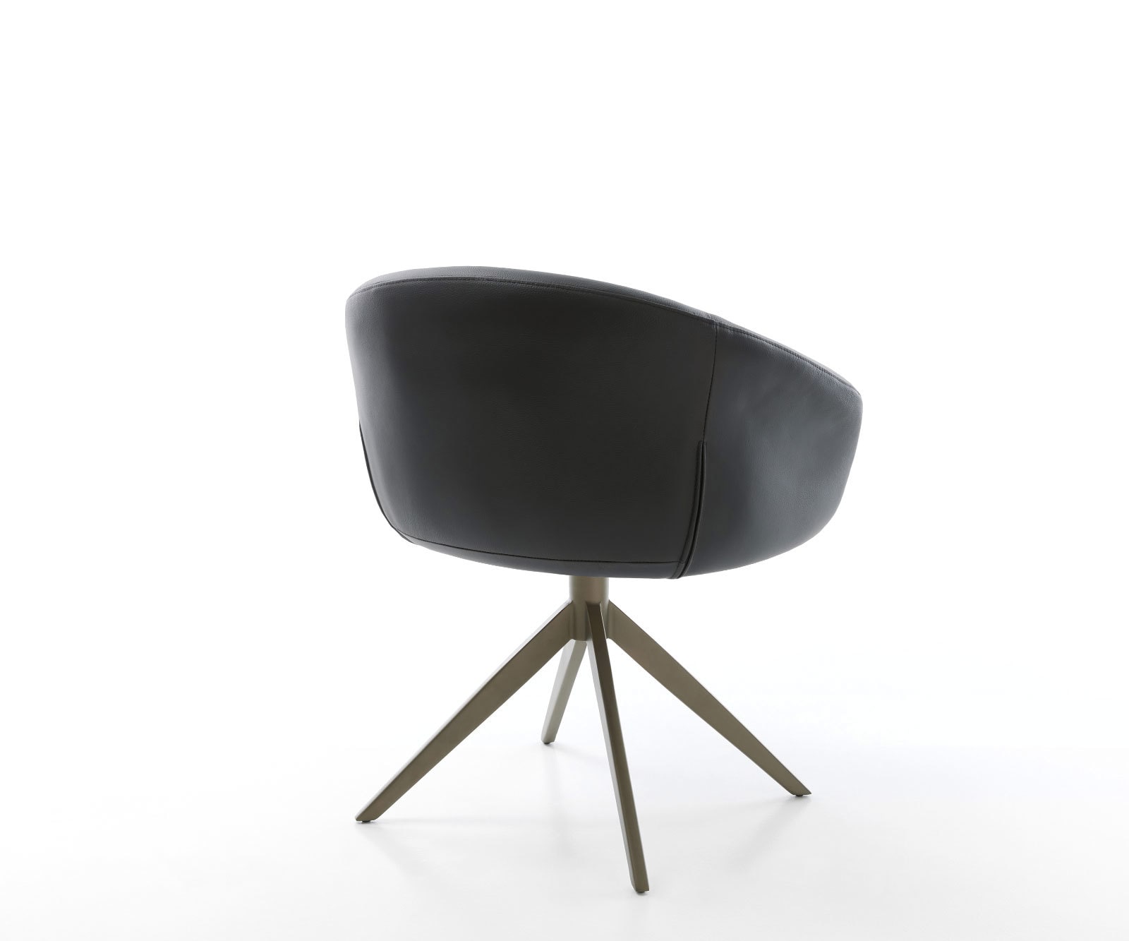 Draaistoel Vinka-Flex met armleuning echt leer zwart kruisframe breed afwerking met titanium 360° draaibaar rocker-functie pocketveer kern 4 Draaistoel Vinka-Flex met armleuning echt leer zwart kruisframe breed afwerking met titanium 360° draaibaar rocker-functie pocketveer kern 4