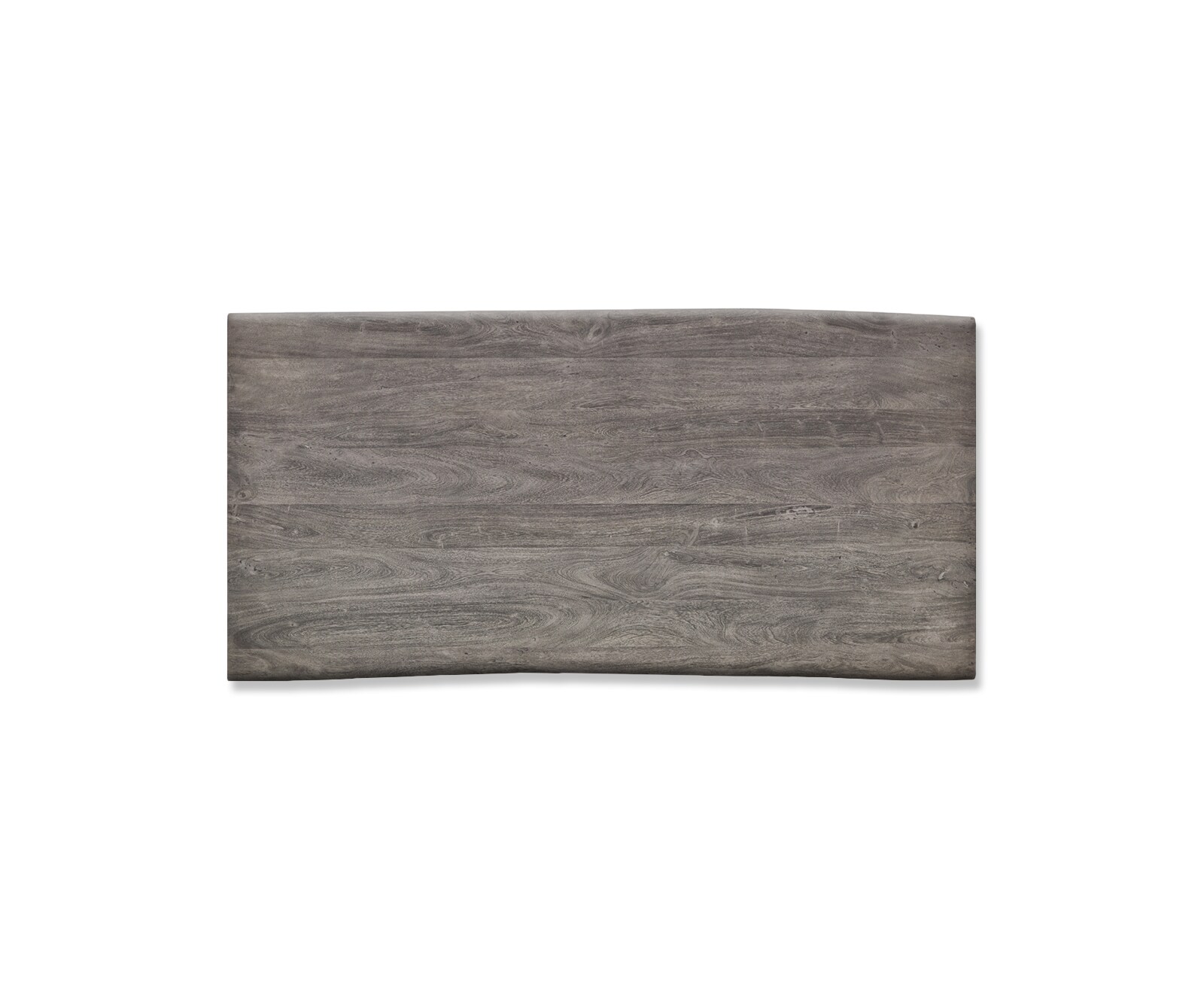 Eettafel Edge 200x100cm XL acacia platina roestvrijstaal zilver schuin Live-Edge 4