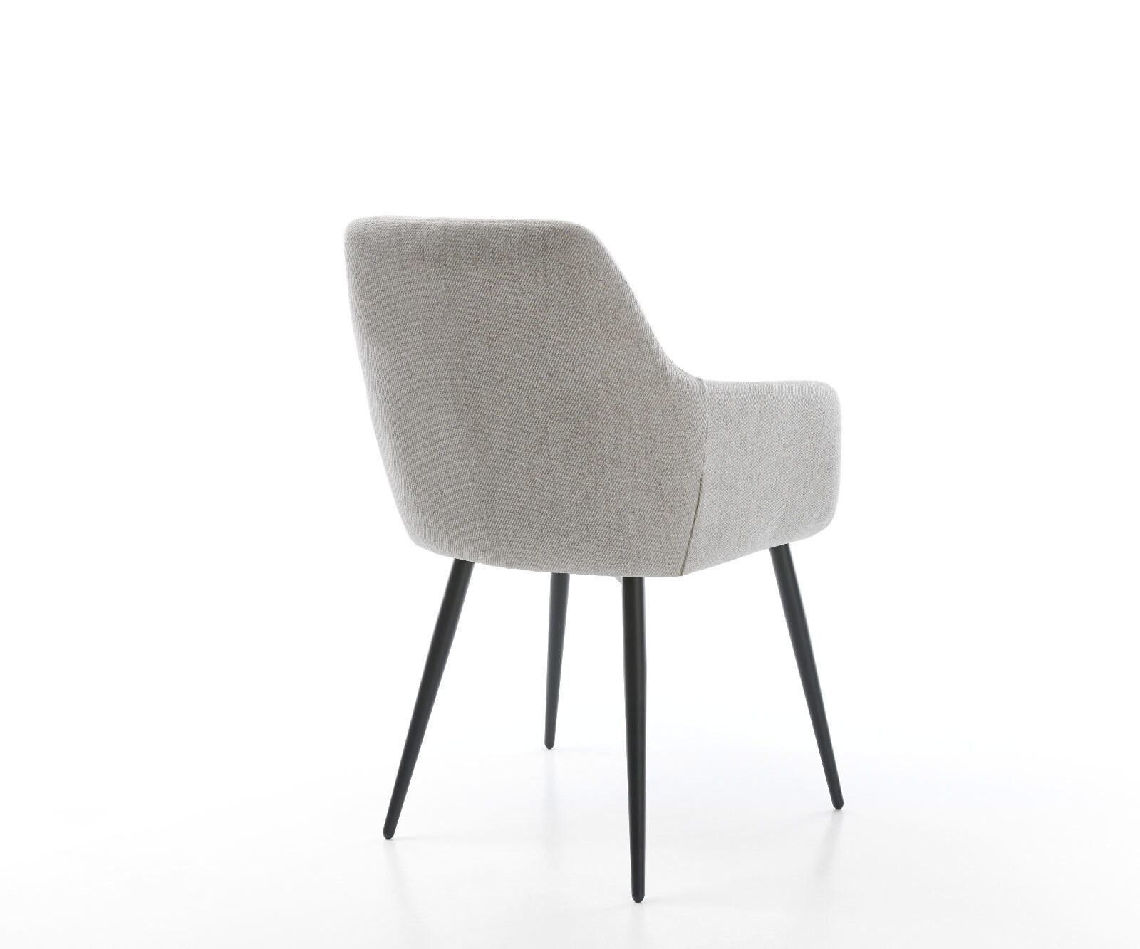 Eetkamerstoel Pejo-Flex stripes lichtgrijs 4-poot conisch zwart pocketveer kern 4 Eetkamerstoel Pejo-Flex stripes lichtgrijs 4-poot conisch zwart pocketveer kern 4