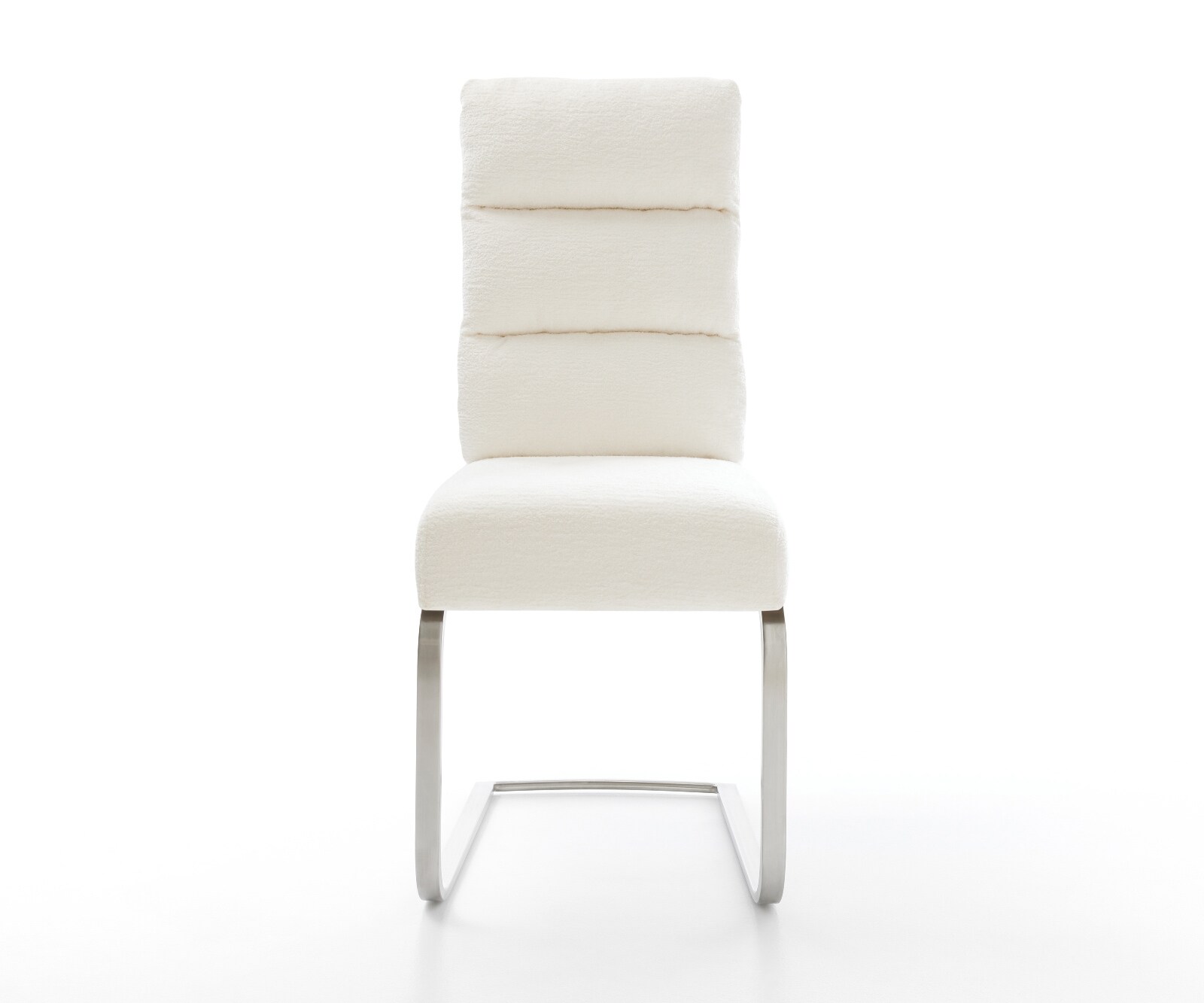 Sledemodel Pela-Flex bouclé zacht beige sledemodel vlak roestvrij staal pocketveer kern 2