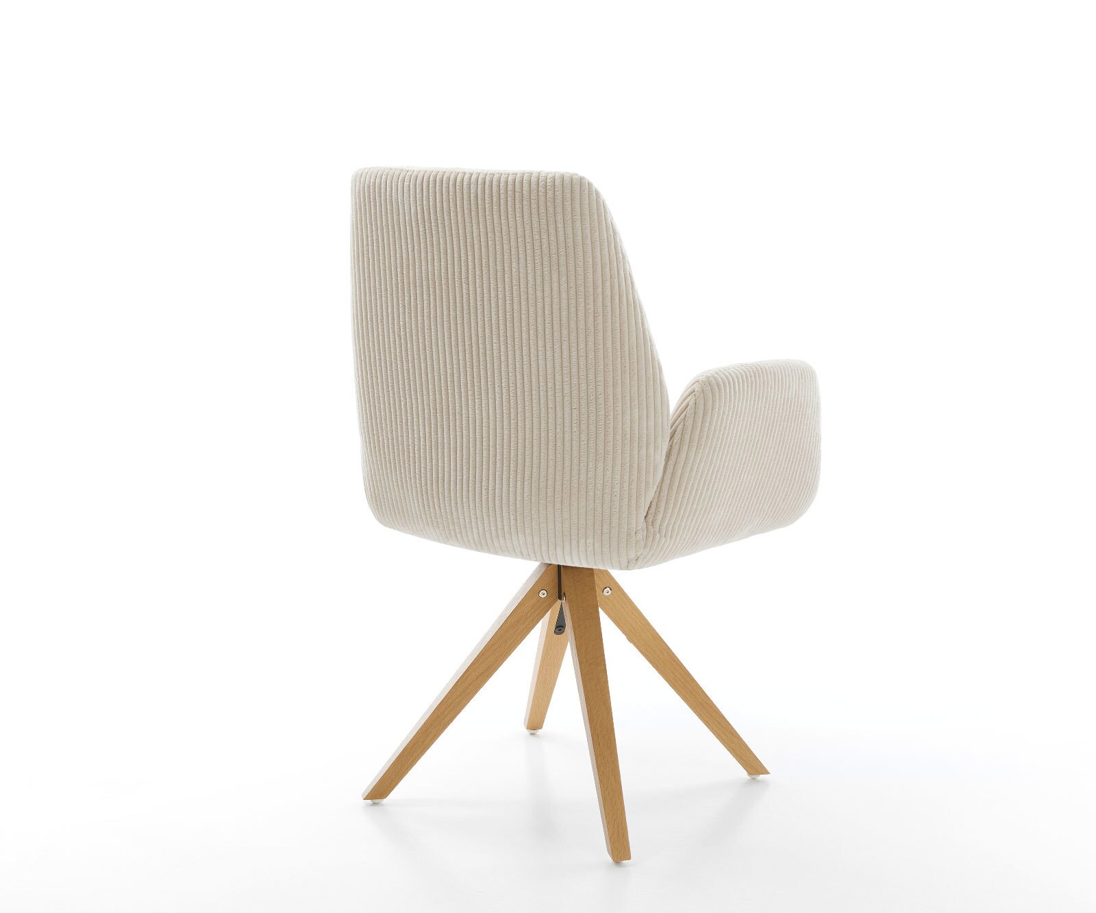 Eetkamerstoel Zoa-Flex koord beige houten frame hoekig natuur pocketveer kern 4