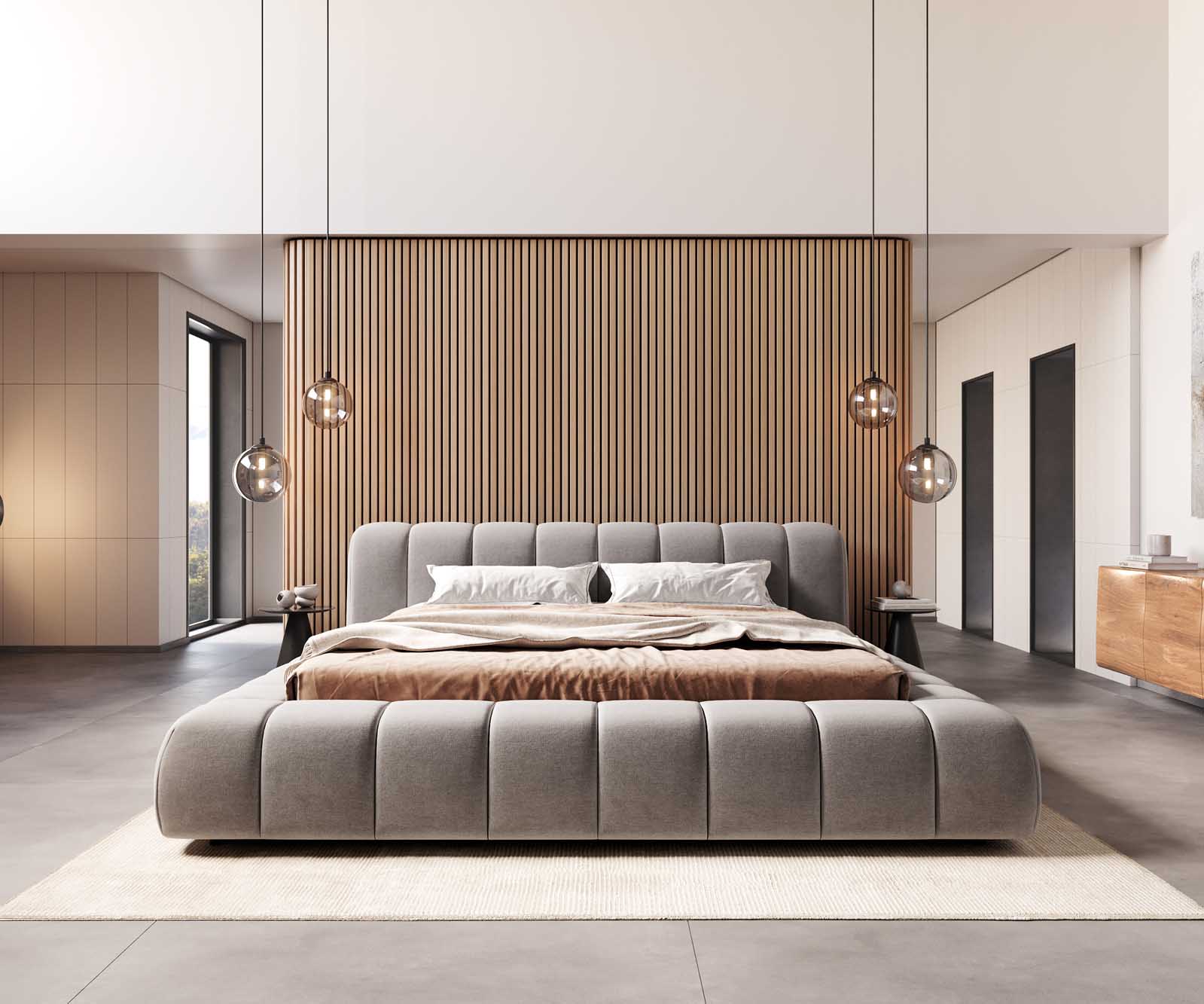 Bedframe Cutio 180x200 cm microvezel grijs 1