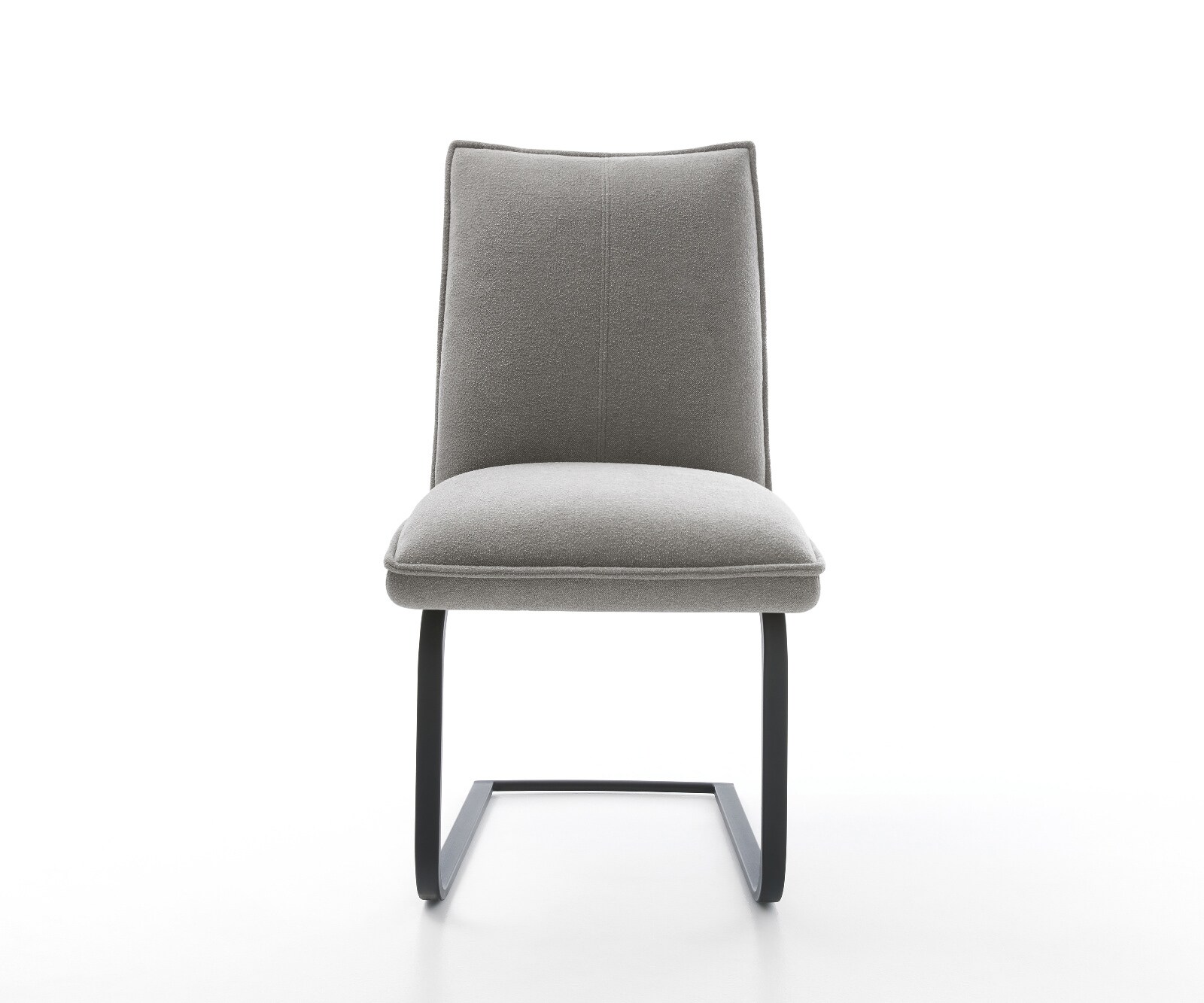 Sledemodel Lelio-Flex zachte stof met structuur grijs sledemodel vlak zwart pocketveer kern 1