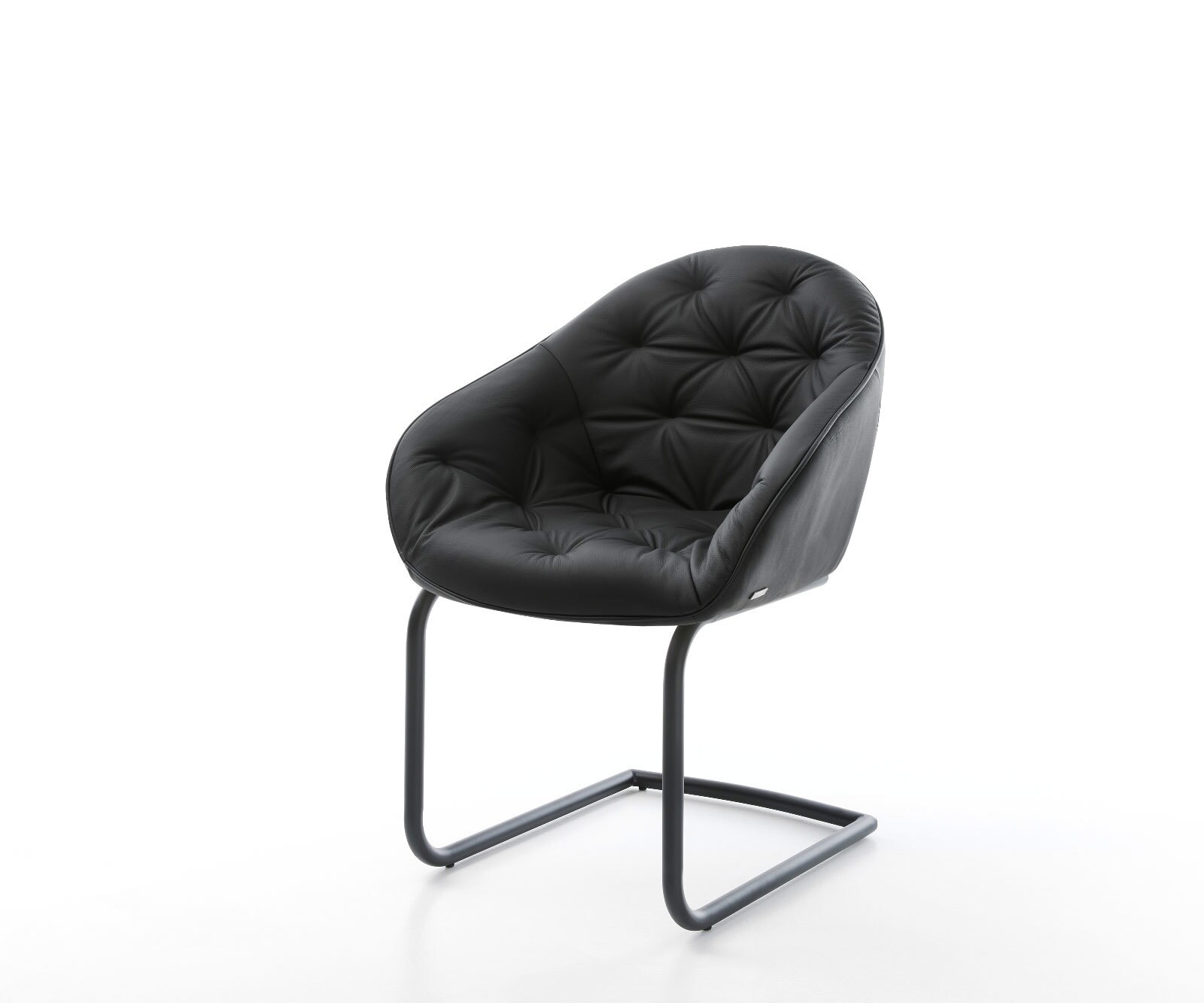 Sledemodel Gaio-Flex echt leer zwart sledemodel rond zwart