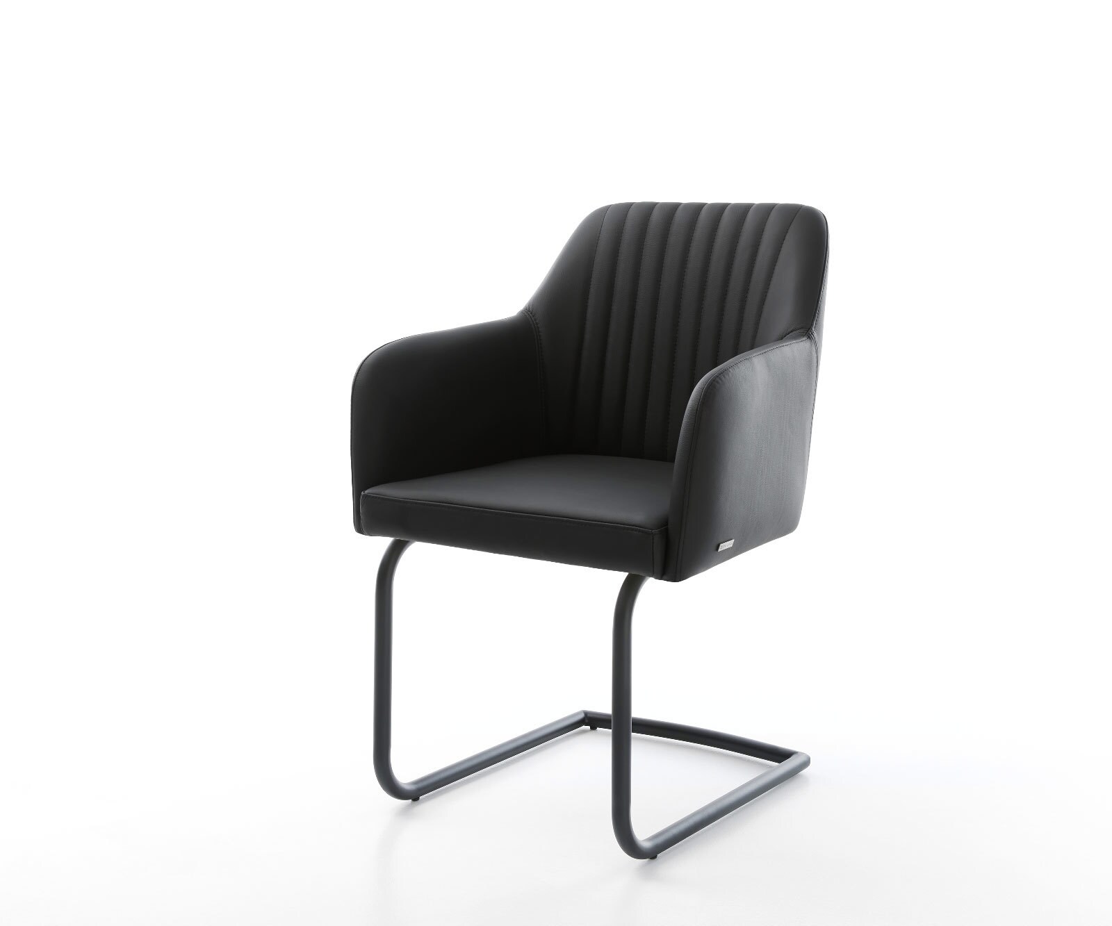 Sledemodel Greg-Flex echt leer zwart sledemodel rond zwart pocketveer kern