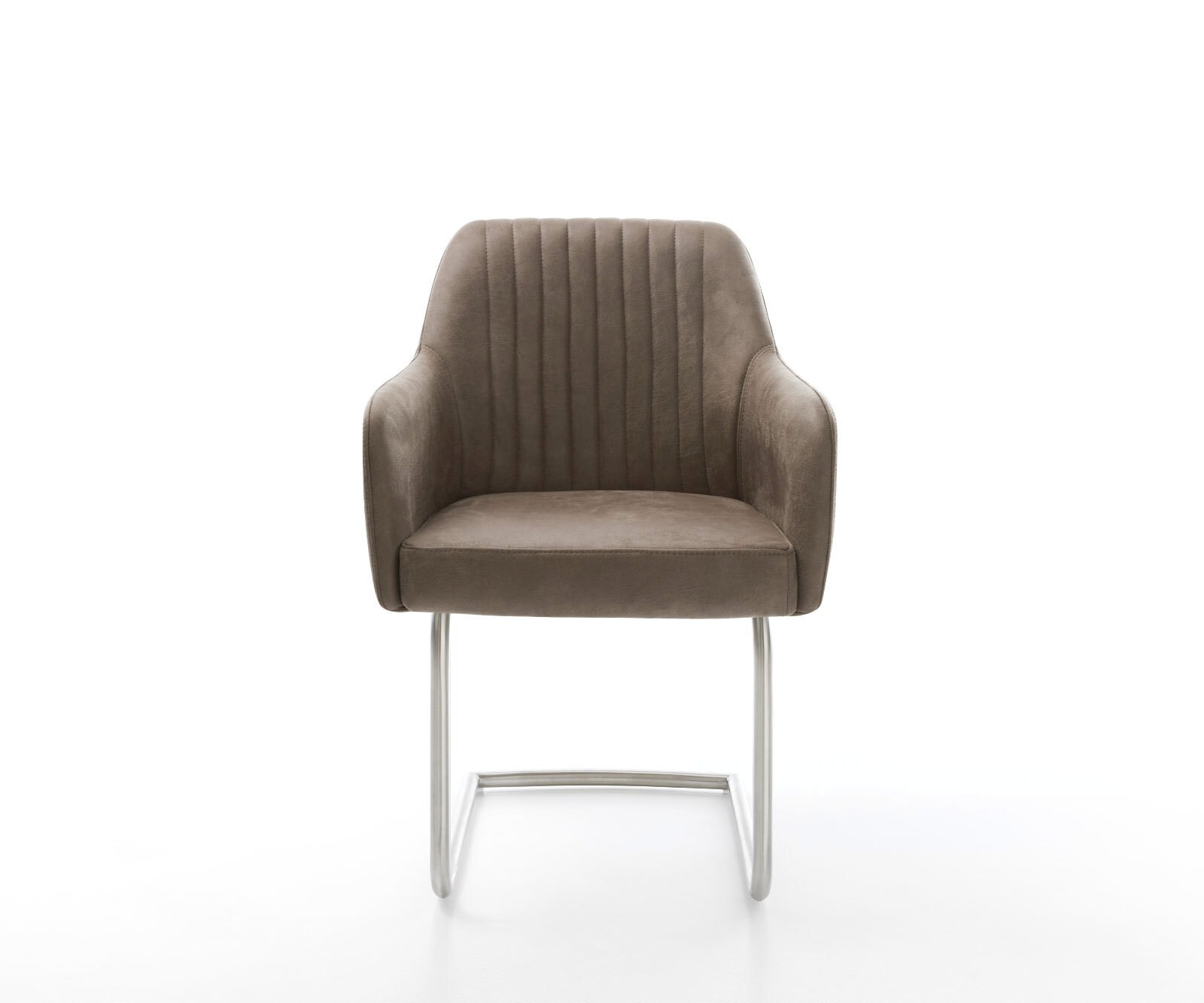 Sledemodel Greg-Flex microvelours taupe vintage sledemodel rond roestvrij staal pocketveer kern 1 Sledemodel Greg-Flex microvelours taupe vintage sledemodel rond roestvrij staal pocketveer kern 1