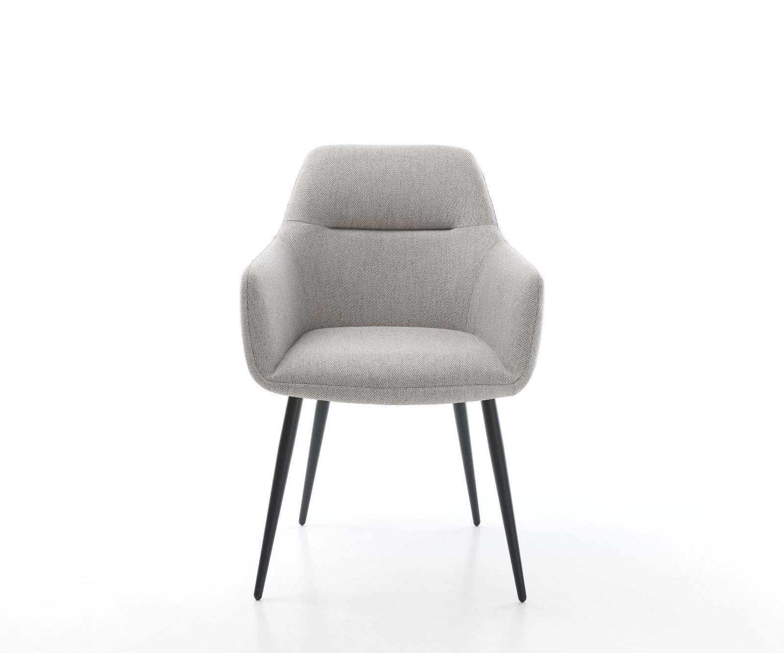 Eetkamerstoel Pejo-Flex stripes lichtgrijs 4-poot conisch zwart pocketveer kern 1 Eetkamerstoel Pejo-Flex stripes lichtgrijs 4-poot conisch zwart pocketveer kern 1