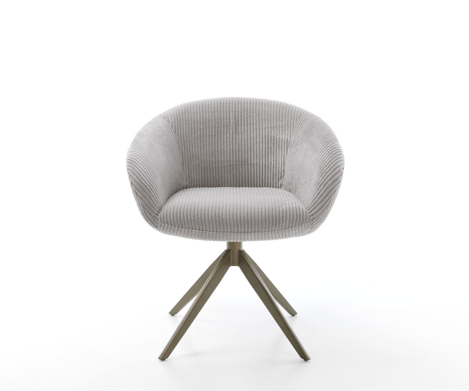 Draaistoel Vinka-Flex met armleuning koord zilver grijs kruisframe breed afwerking met titanium 360° draaibaar rocker-functie pocketveer kern 1