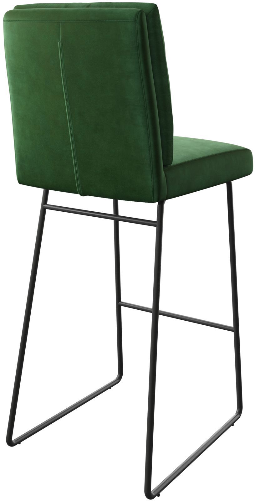 Barstoel Pela-Flex fluweel groen slipframe metaal 4