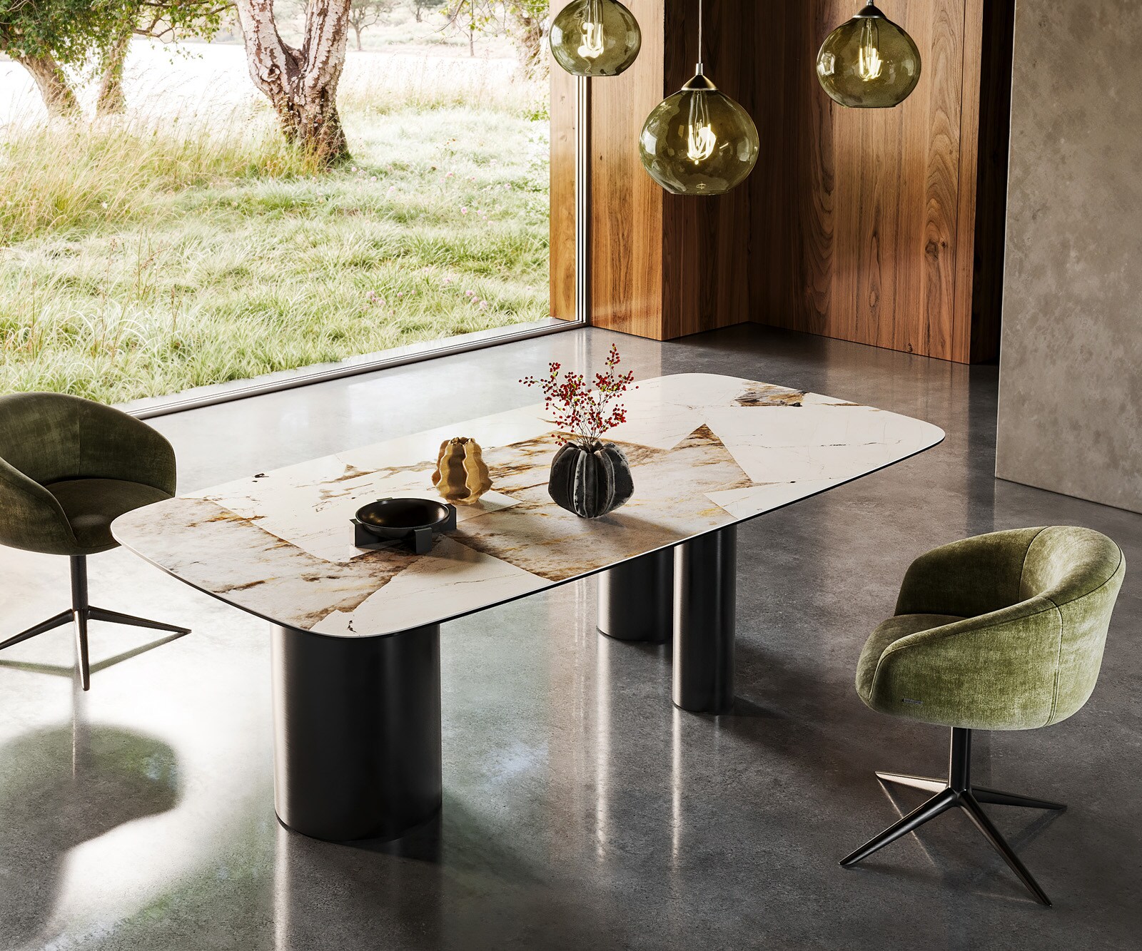 Eetkamertafel Edge Boot 240x120 keramiek Iris FMG Patagonia Lappato Troa roestvrij staal grafiet 4 Eetkamertafel Edge Boot 240x120 keramiek Iris FMG Patagonia Lappato Troa roestvrij staal grafiet 4