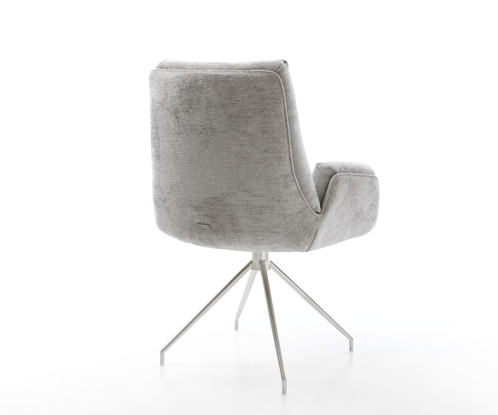 Draaistoel Clea-Flex chenille zilver grijs kruisframe conisch roestvrij staal 180° draaibaar 4 Draaistoel Clea-Flex chenille zilver grijs kruisframe conisch roestvrij staal 180° draaibaar 4