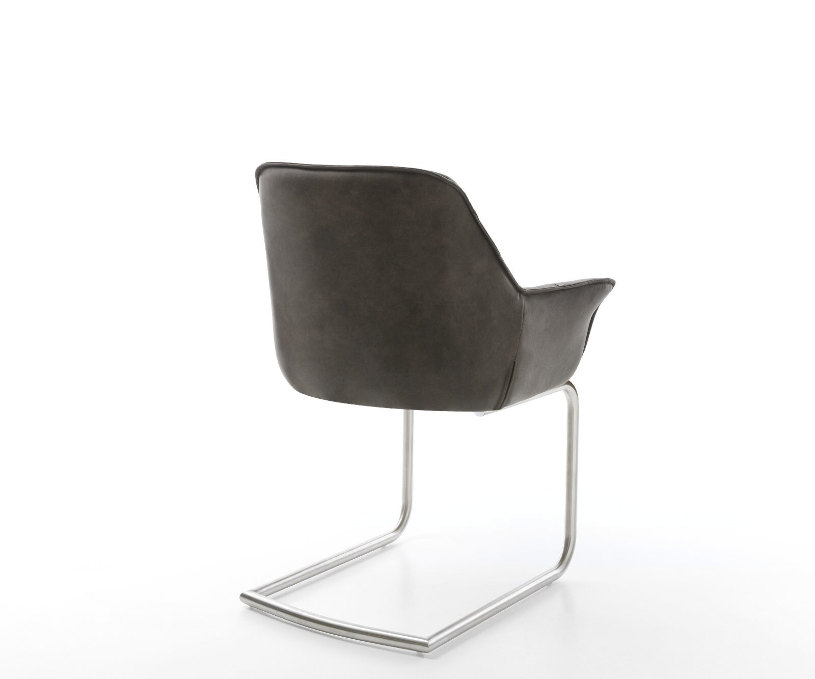 Sledemodel Kaira-Flex microvelours antraciet vintage sledemodel rond roestvrij staal 4