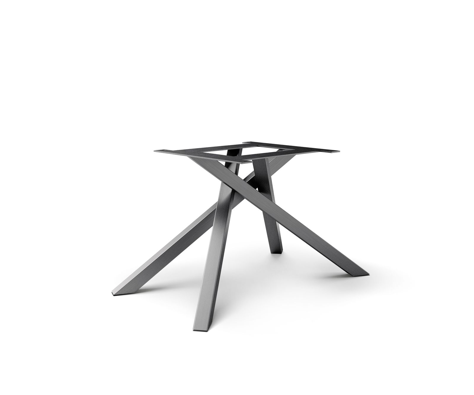 Kruisframe rechthoekig RVS grafiet voor uitschuifbare tafels van 180-300 cm