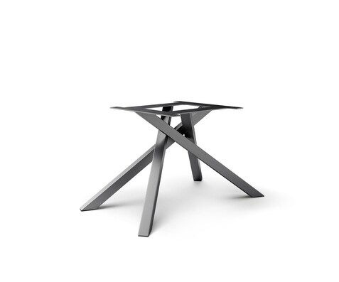 Kruisframe rechthoekig RVS grafiet voor uitschuifbare tafels van 180-300 cm