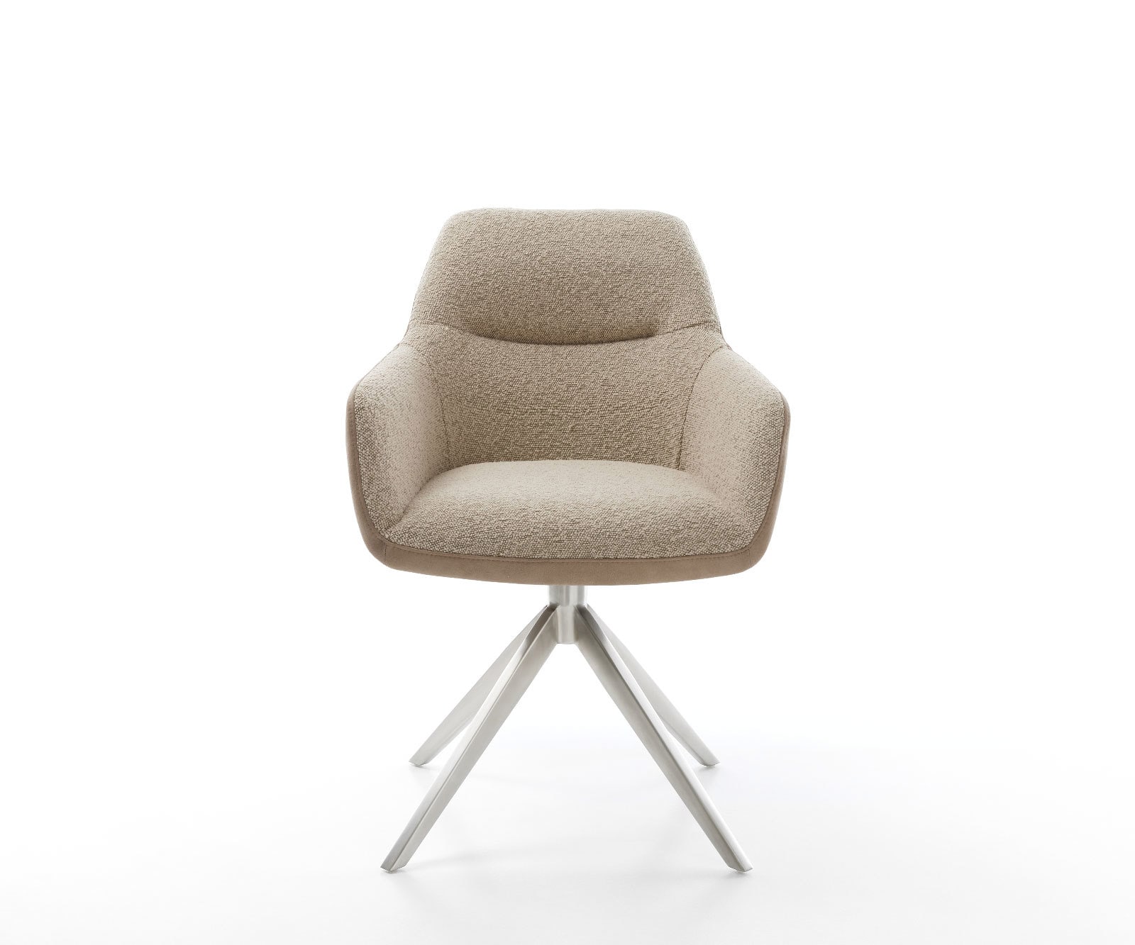 Draaistoel Pejo-Flex materiaalmix mud kruisframe breed roestvrij staal 360° draaibaar pocketveer kern 1 Draaistoel Pejo-Flex materiaalmix mud kruisframe breed roestvrij staal 360° draaibaar pocketveer kern 1