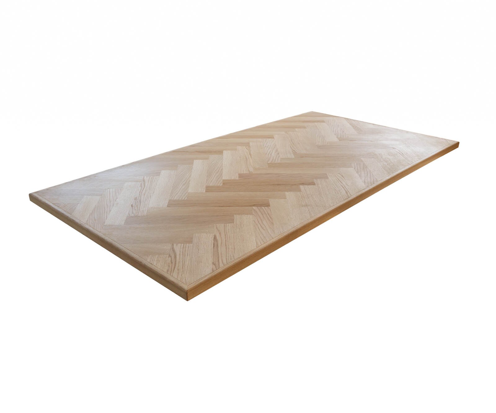 Eettafelblad Edge-Pure 200x100 cm sterkte 2/2 cm eiken natuur Fishbone