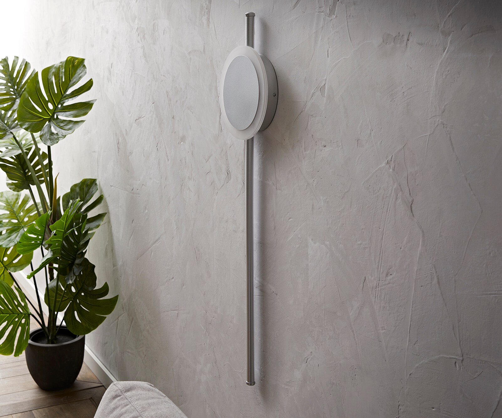 Wandlamp Indici 28W 105x30 cm zilver LED 28W 2