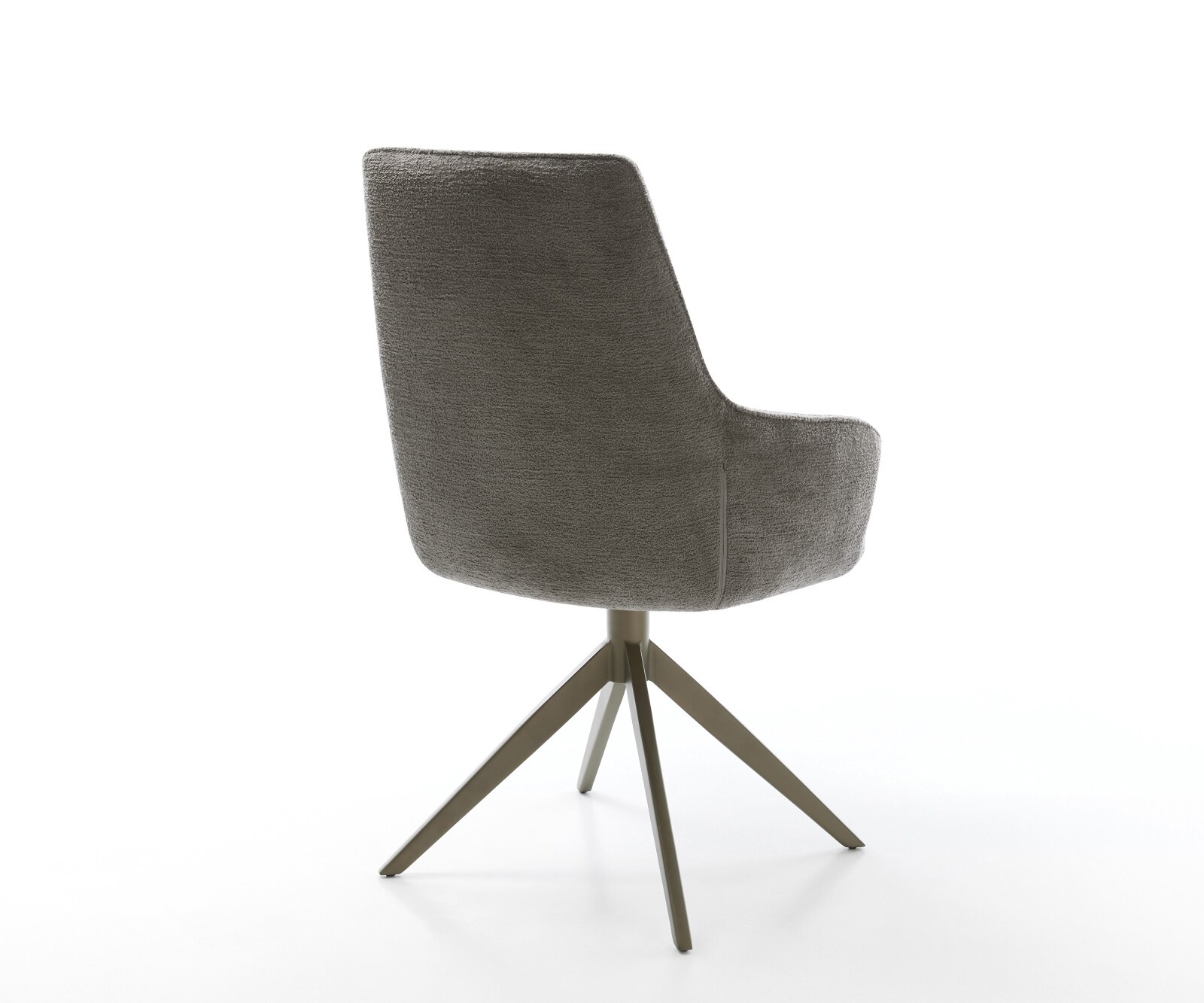 Draaistoel Zelia-Flex met armleuning bouclé zacht mud kruisframe breed afwerking met titanium 360° draaibaar rocker-functie pocketveer kern 4