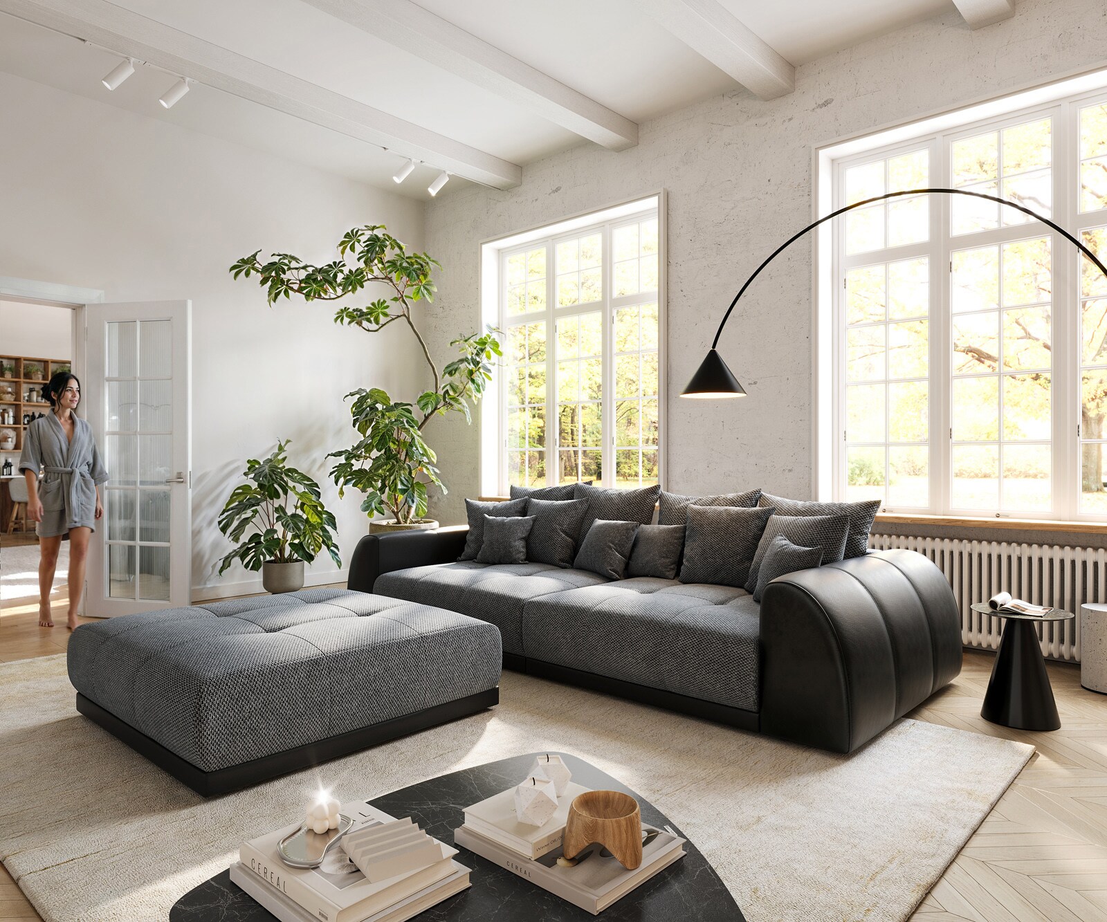  XXL-bank Violetta 310x135 cm inclusief kussen Big-sofa 5