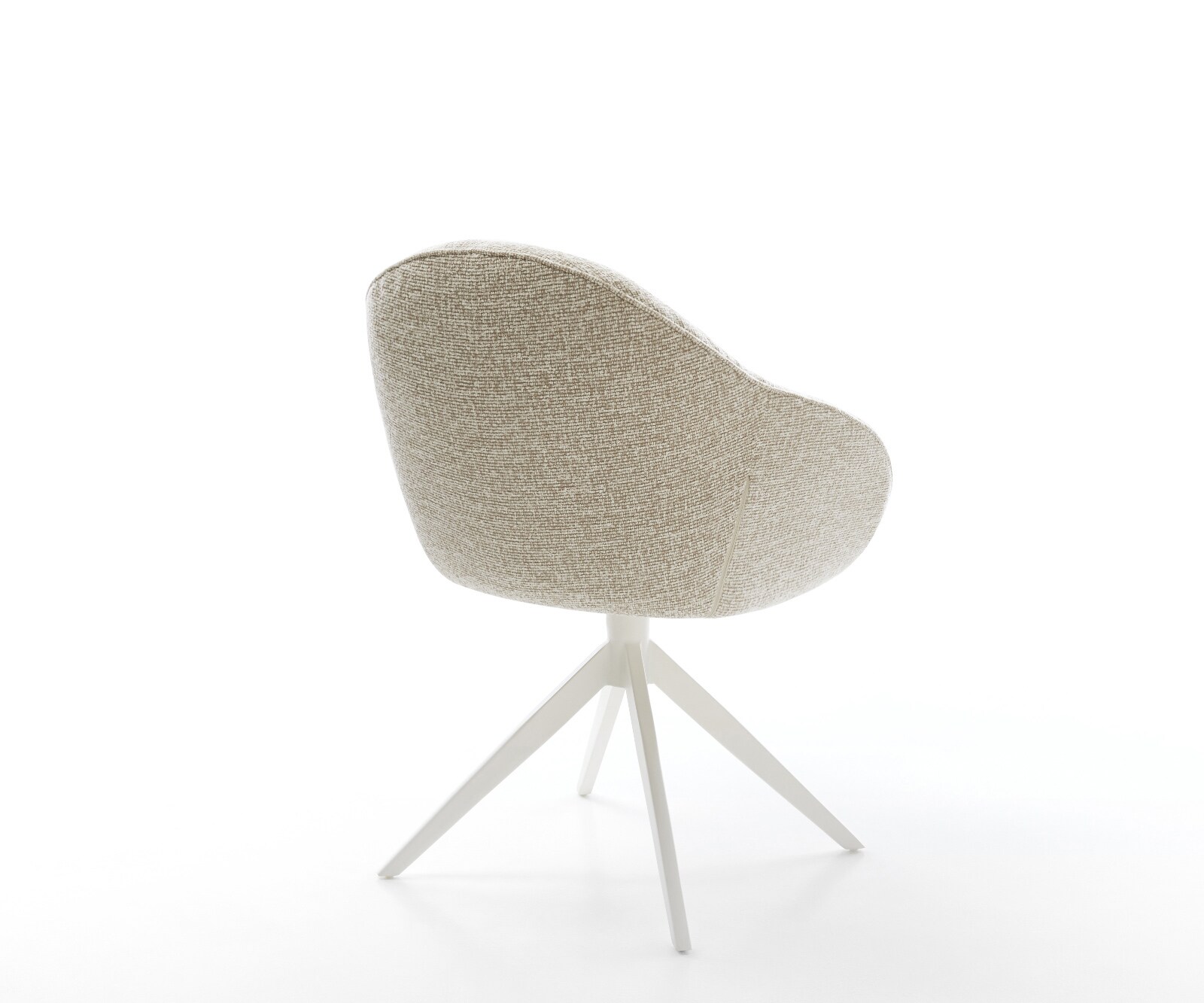Draaistoel Gaio-Flex geweven stof beige kruisframe breed wit 360° draaibaar rocker-functie 4